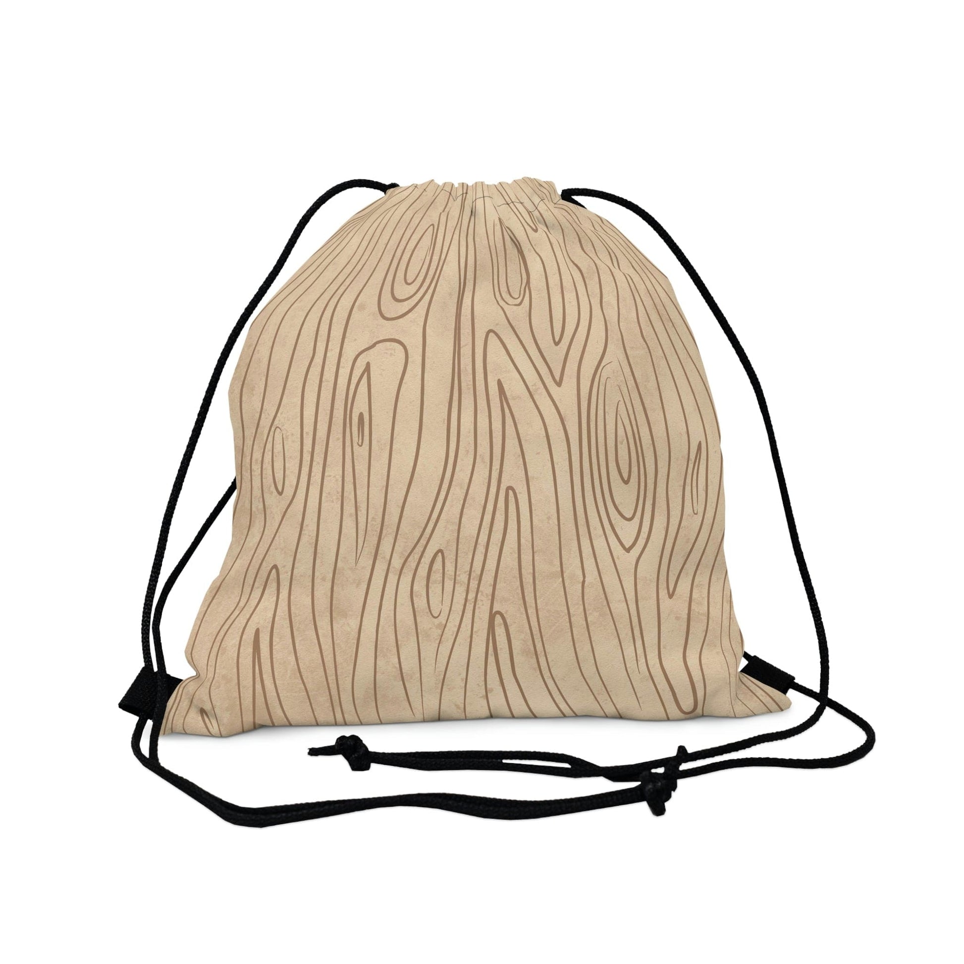 Drawstring Bag - Beige and Brown Tree Sketch Line Art-0