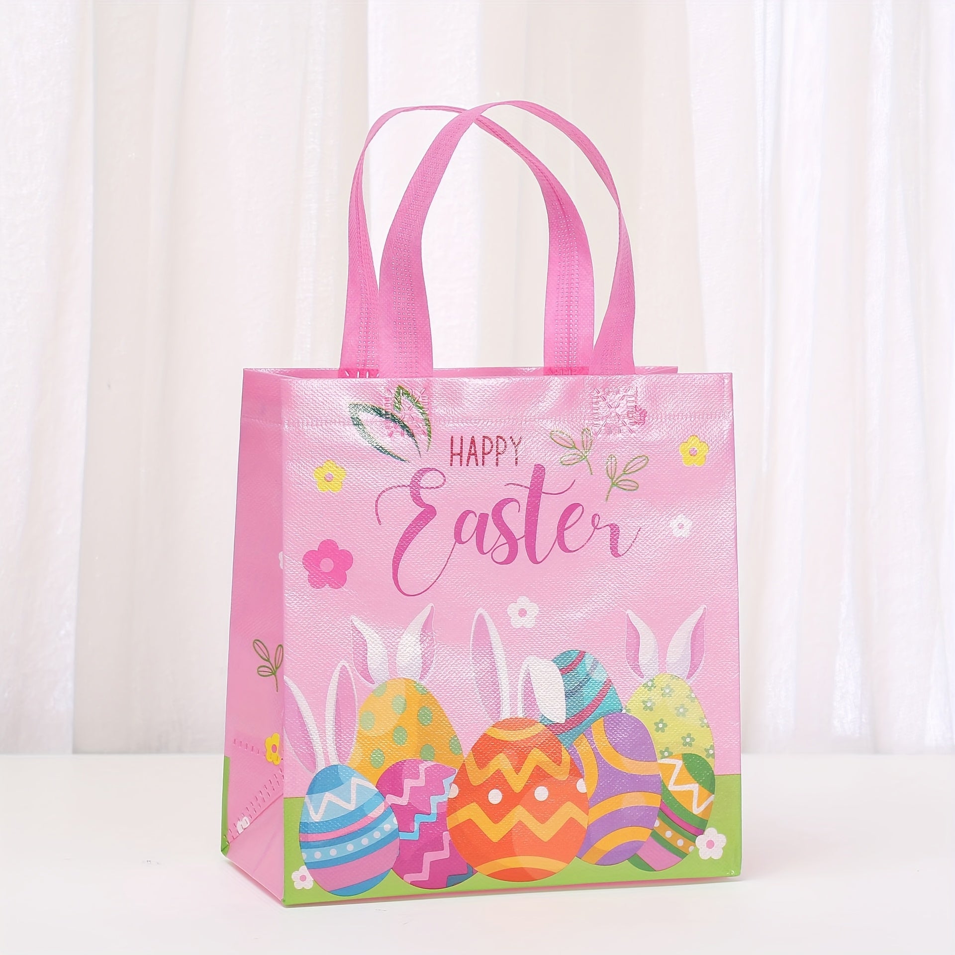 Easter Gift Bags Rabbit Egg Print Tote (30pcs)-3