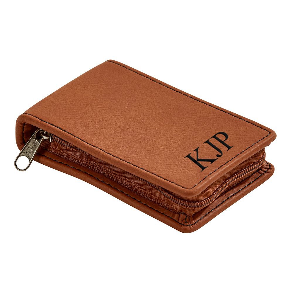 Leatherette Manicure Set, Caramel 4.25" X 2.5"-4