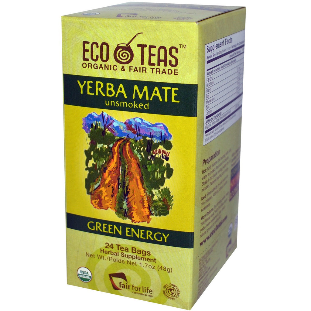 ECOTEAS Yerba Mate Tea Bags (6x24ct)-0