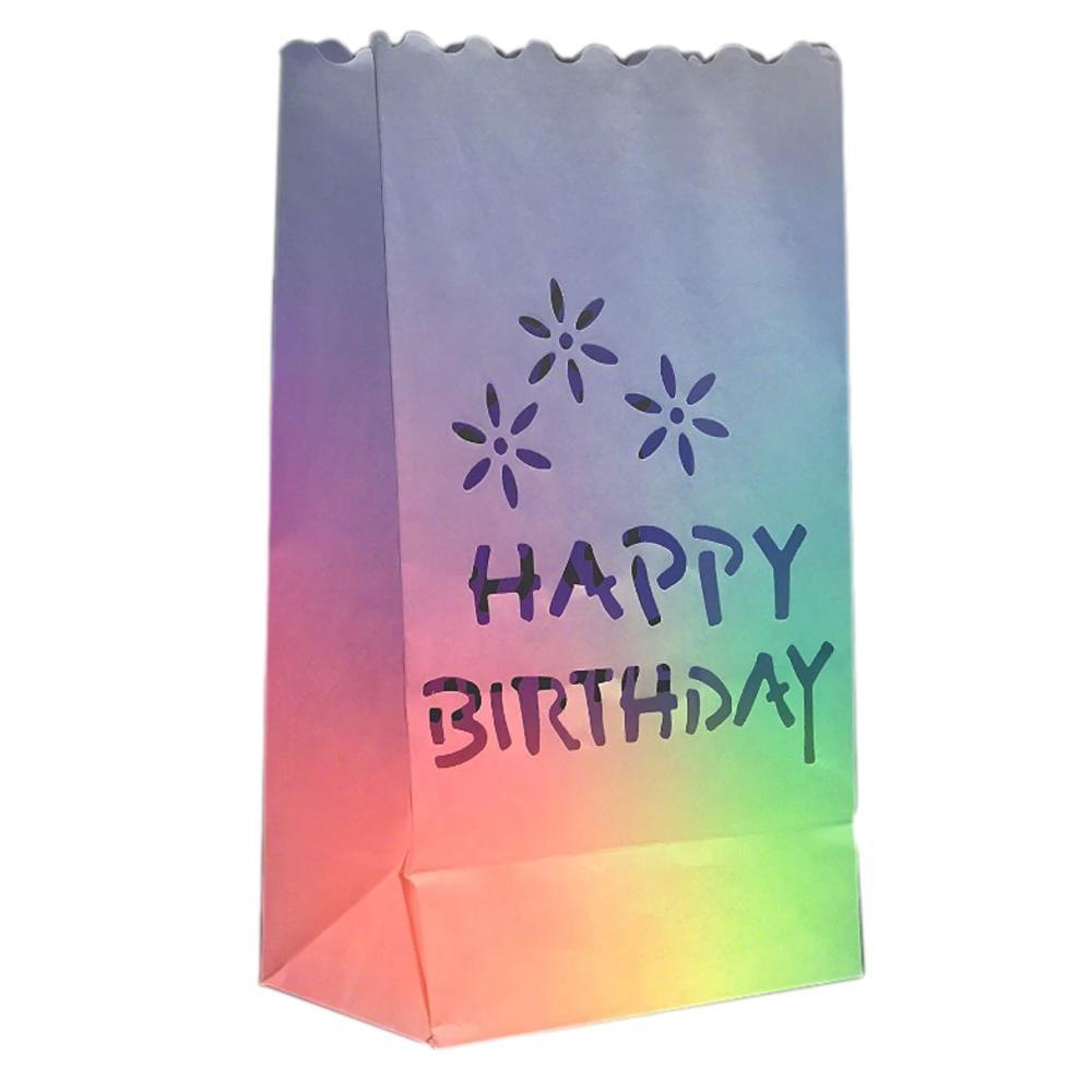 Luminary Bags with Happy Birthday Design-0