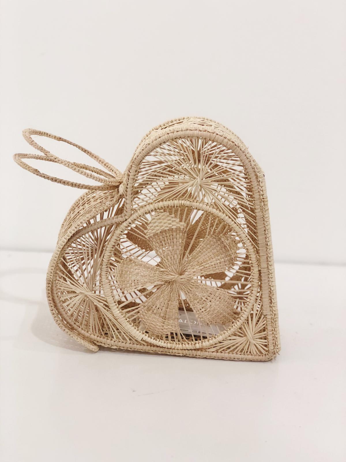 Natural 'All My Love' Heart Artisan Clutch-0