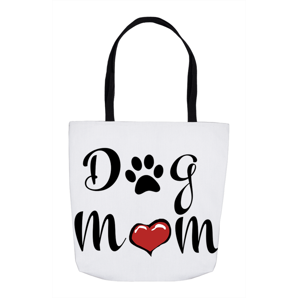 Dog Mom White Tote-1