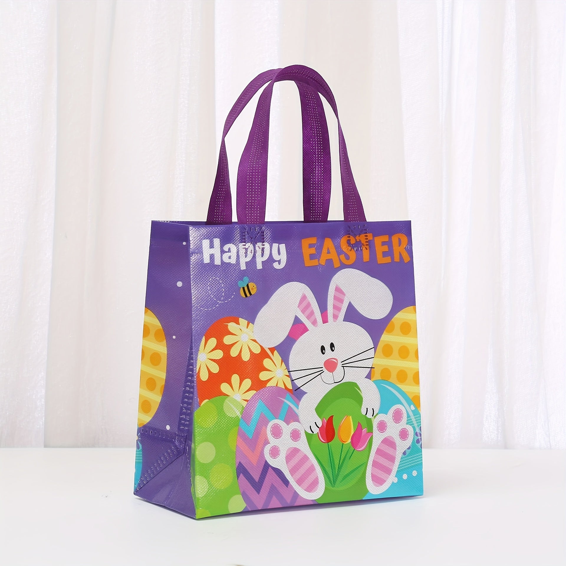 Easter Gift Bags Rabbit Egg Print Tote (30pcs)-1
