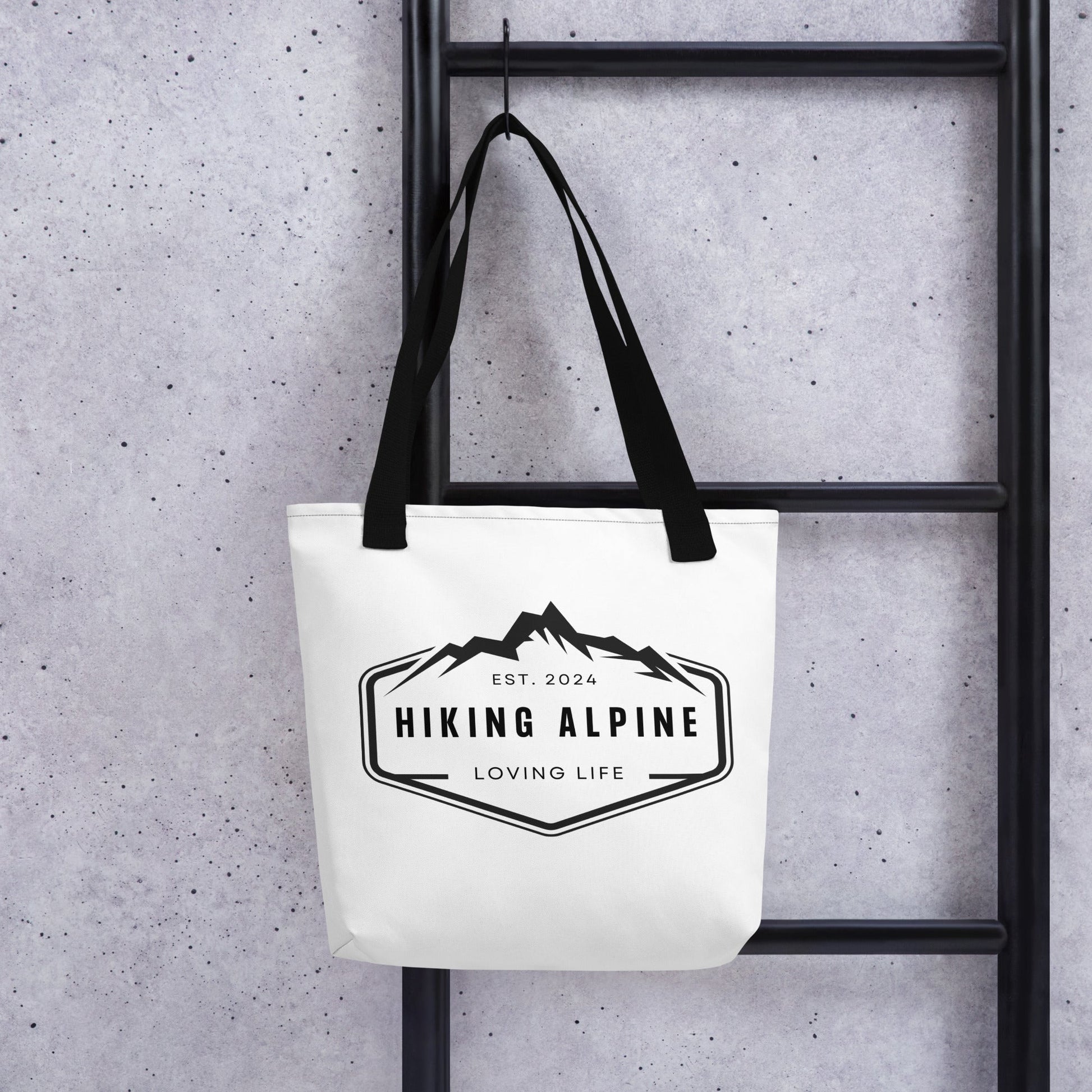 Hiking Alpine Trails Tote Bag-0