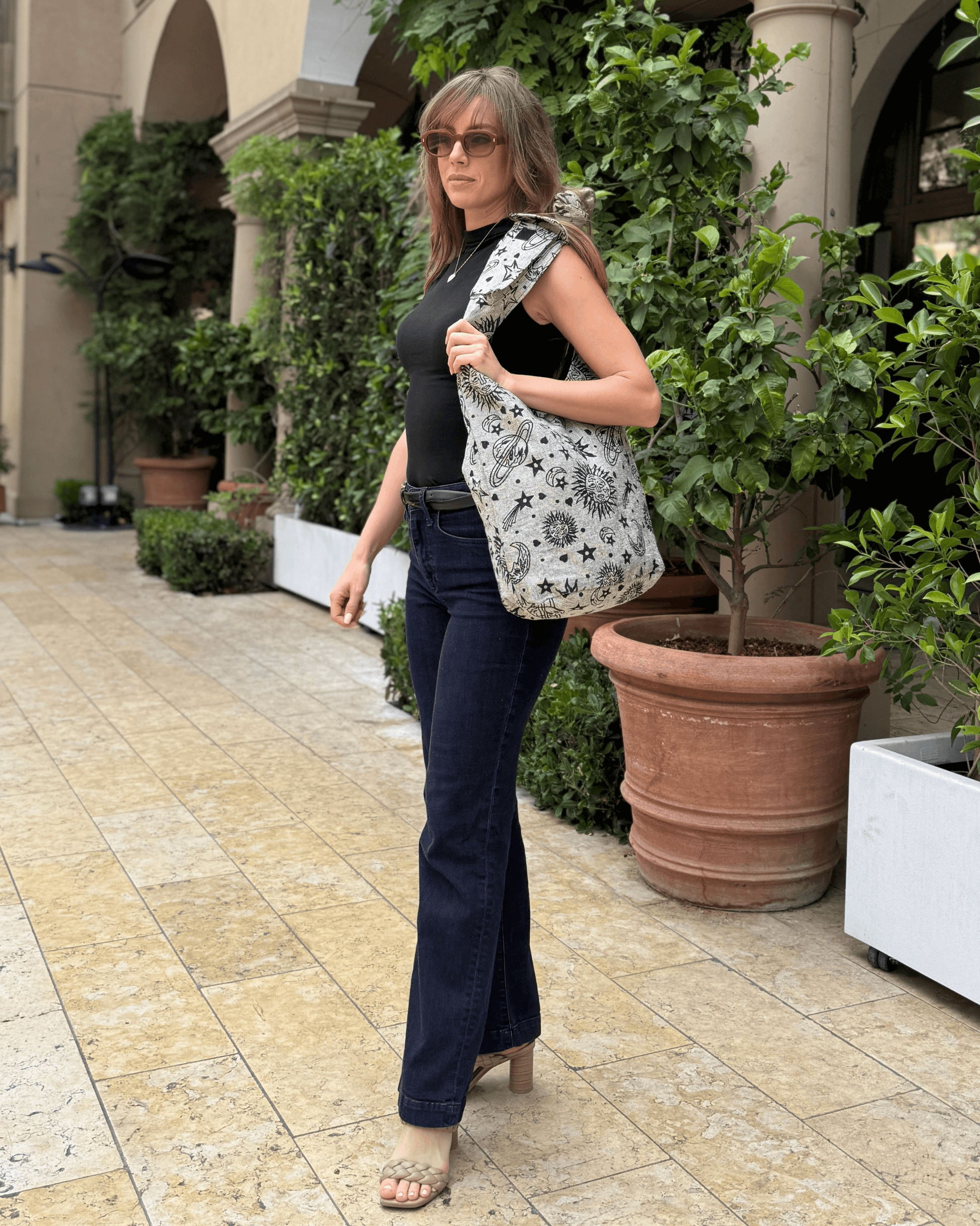 Kathmandu Collection Celestial Print Hobo Bag-4
