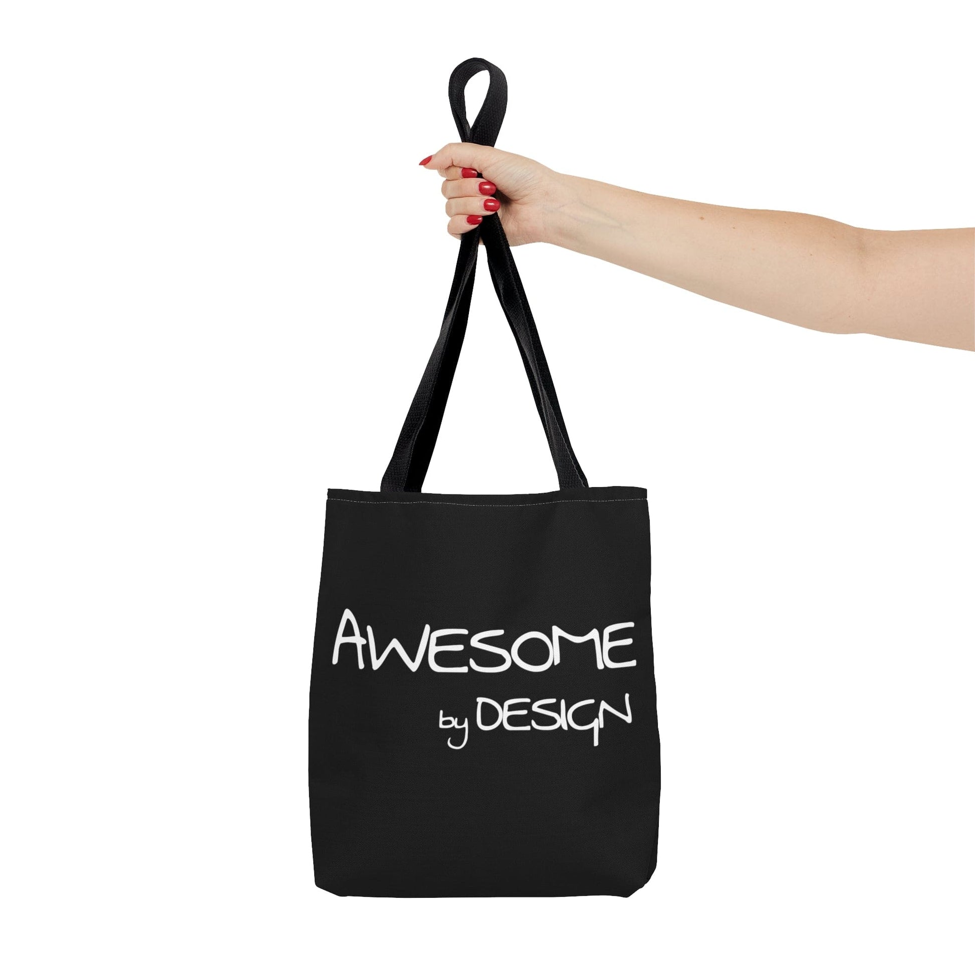 Large Tote Bag Awesome by Design White Print-4