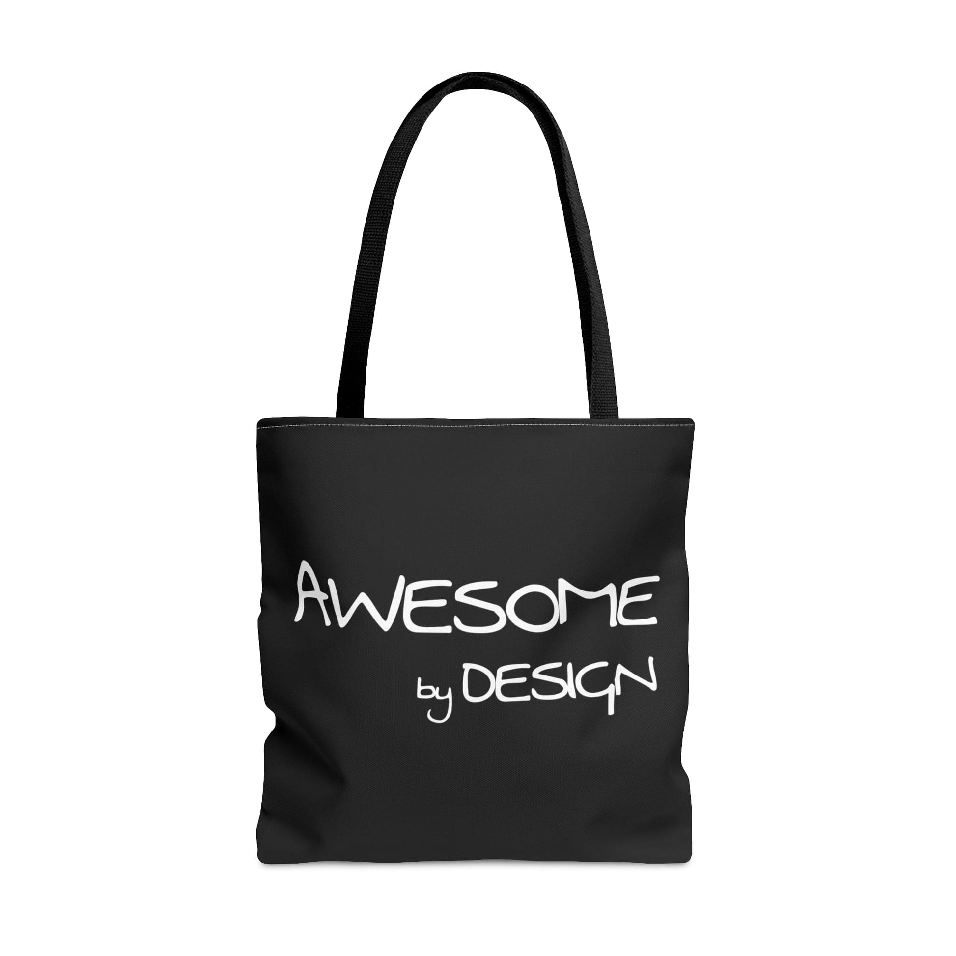 Large Tote Bag Awesome by Design White Print-1