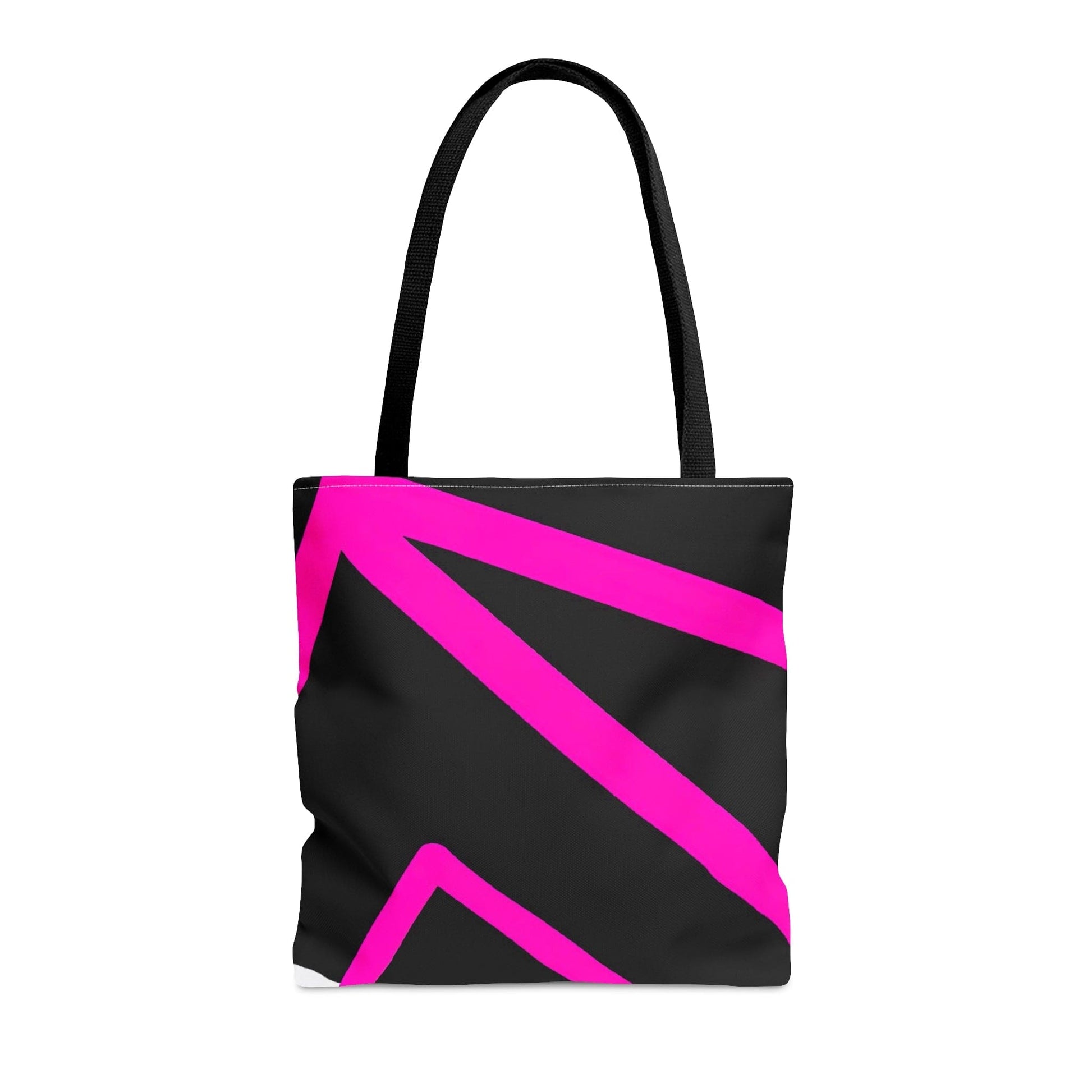 Large Tote Bag Black and Pink Pattern-1