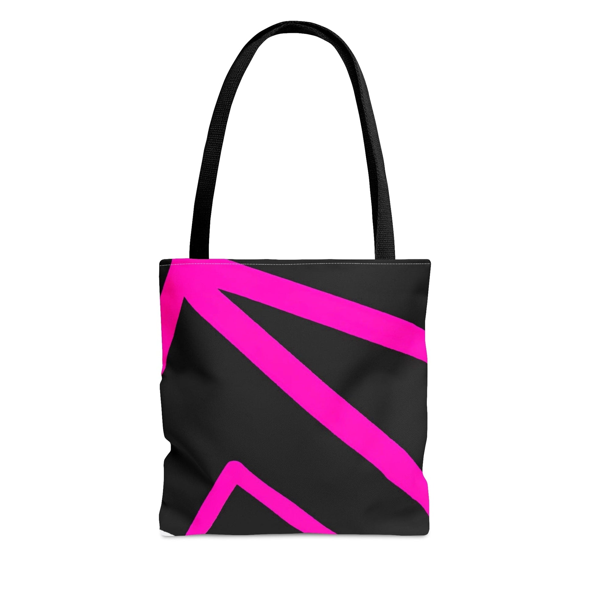 Large Tote Bag Black and Pink Pattern-2