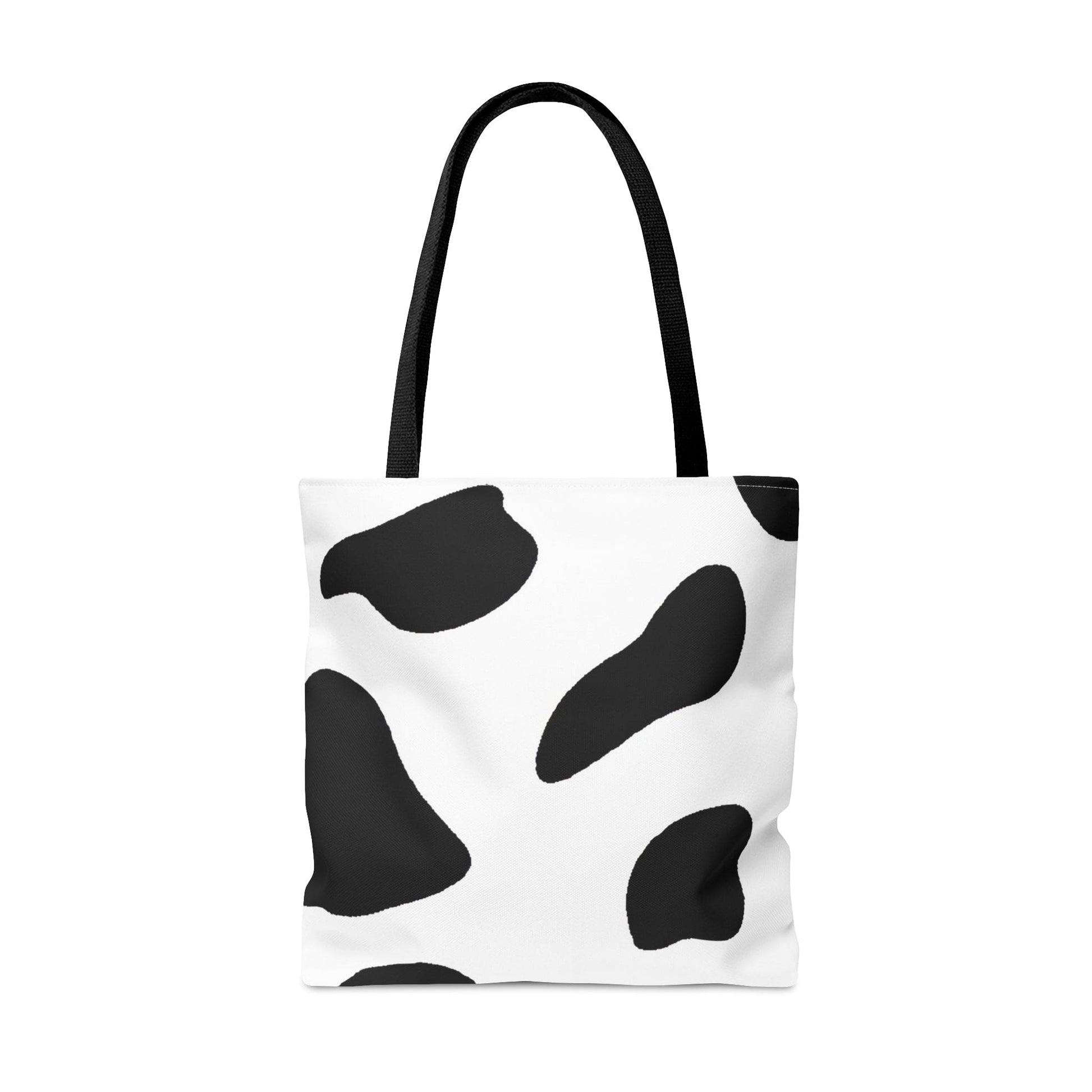 Large Tote Bag Black and White Cow Print-3
