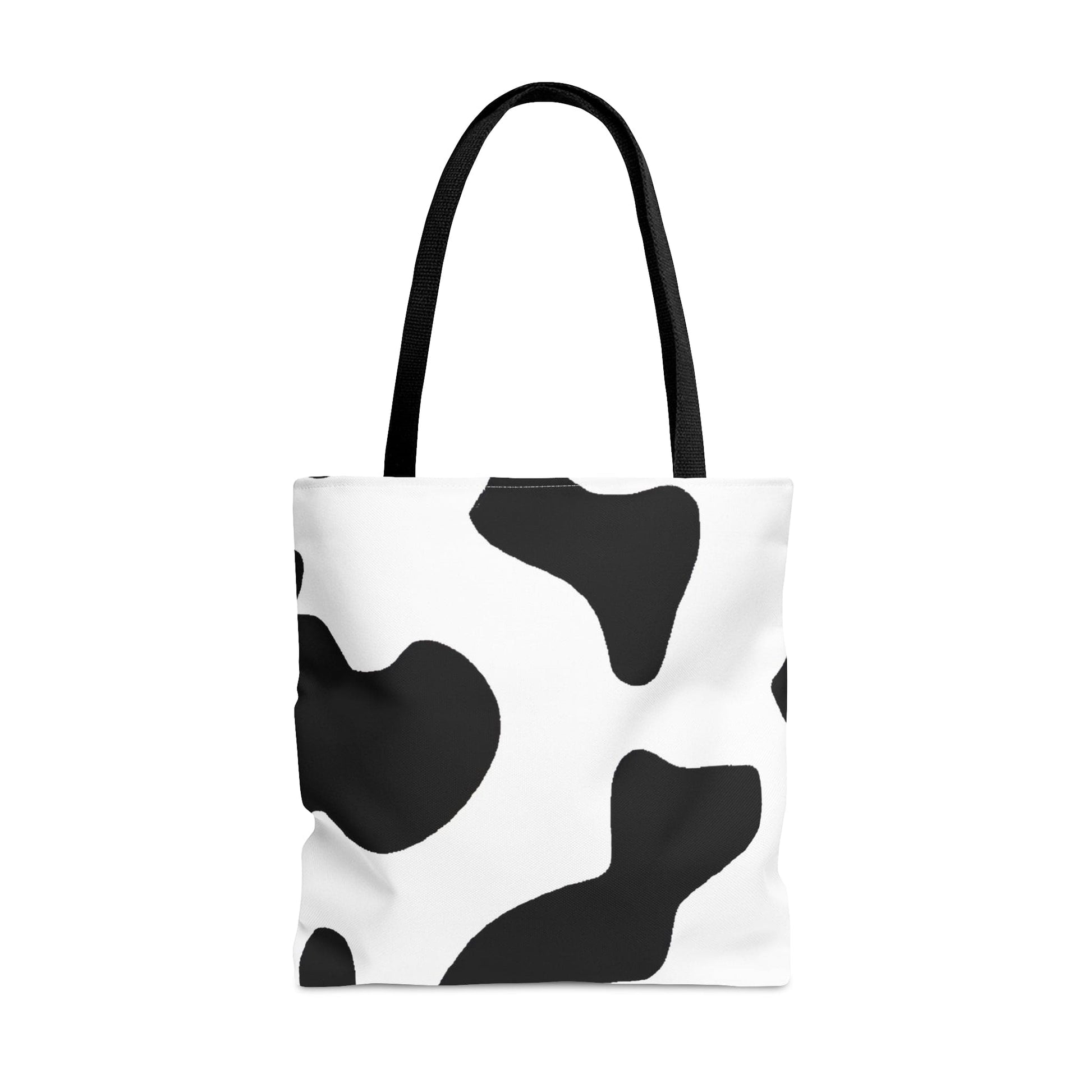 Large Tote Bag Black and White Cow Print-0