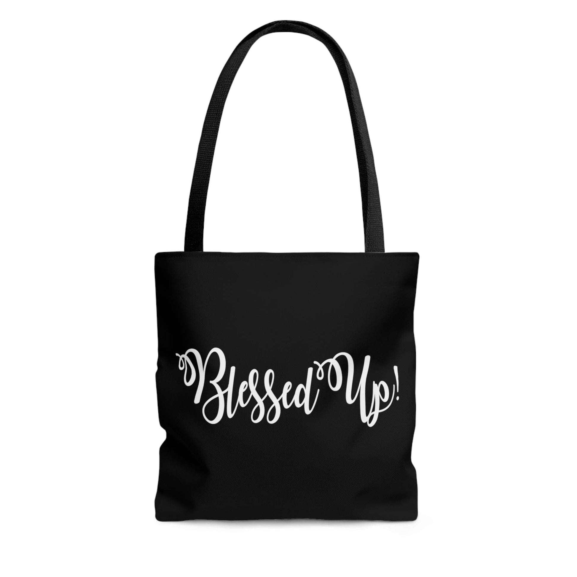 Large Tote Bag Blessed Up Christian Inspiration Motivational Quote-0