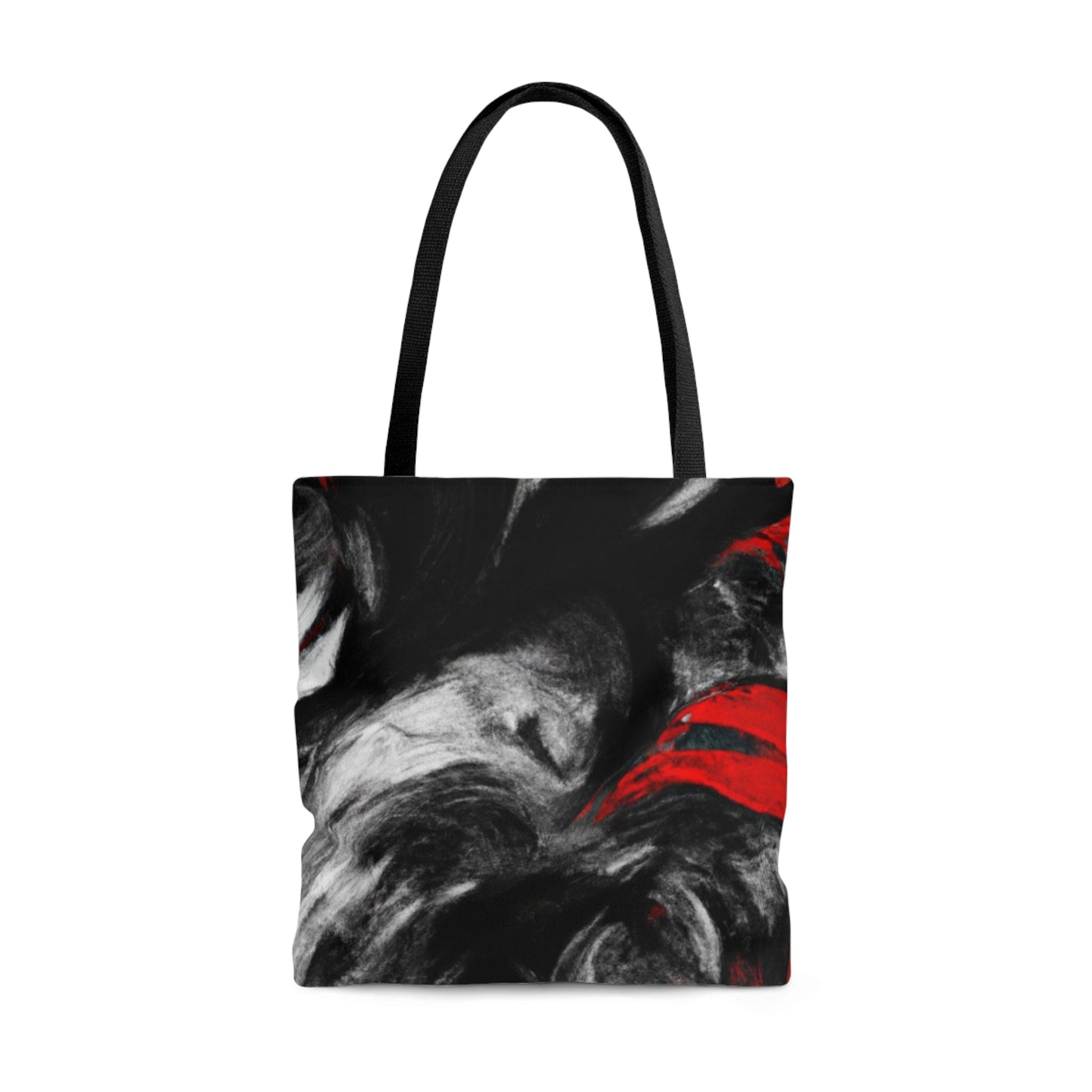 Large Tote Bag Decorative Black Red White Abstract Seamless Pattern-0