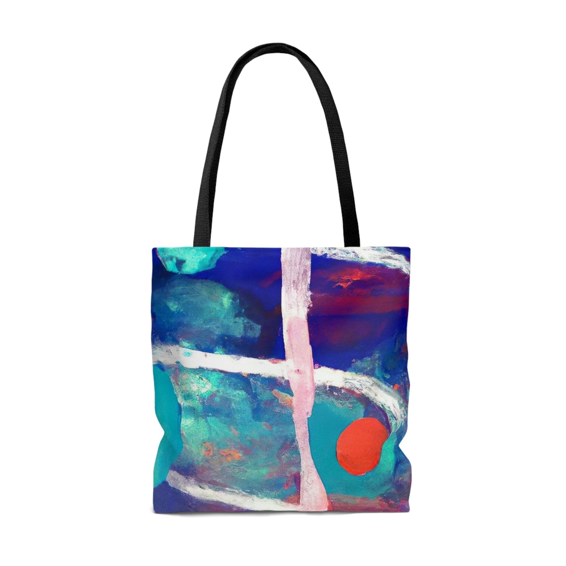 Large Tote Bag Multicolor Abstract Expression Pattern 030423b-3