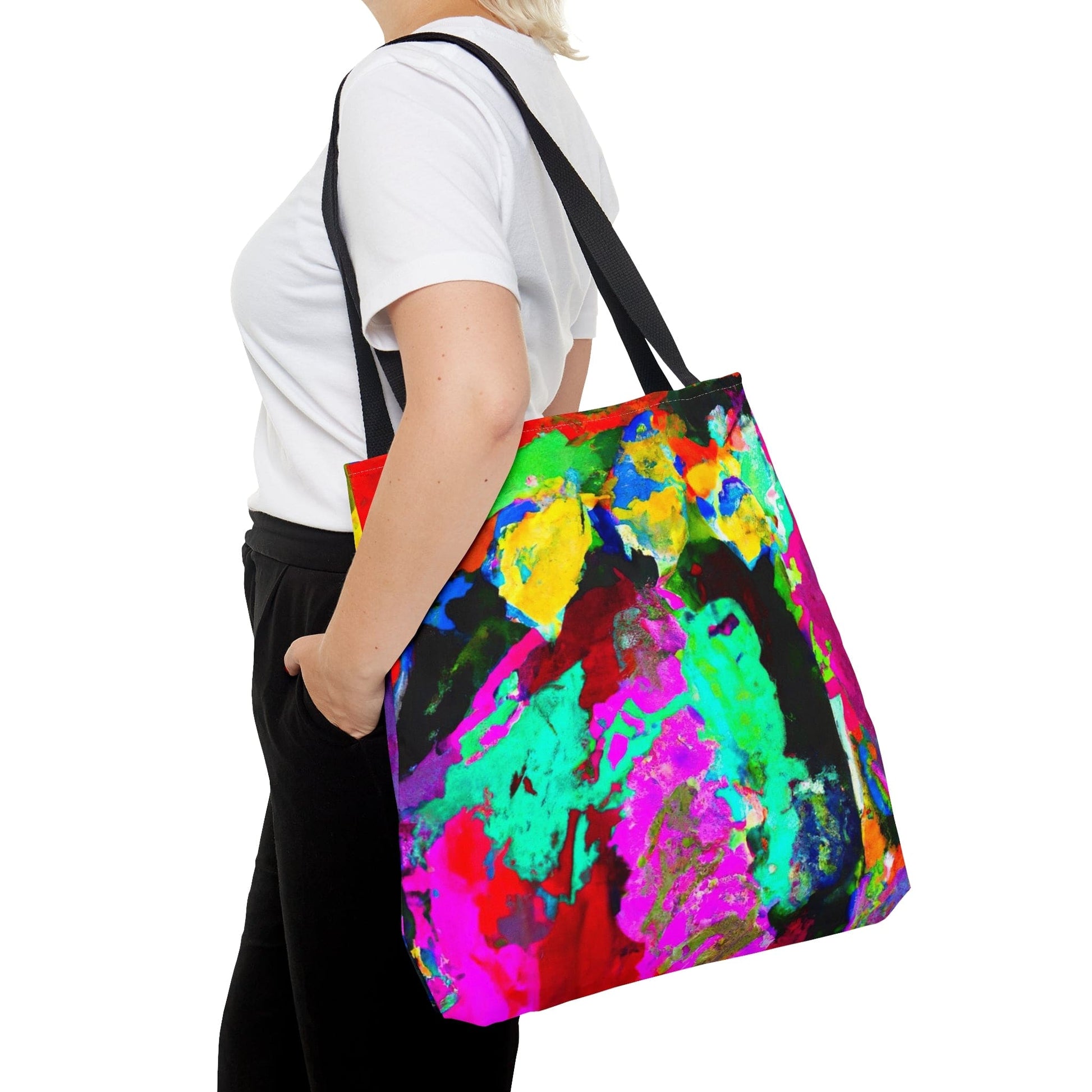 Large Tote Bag Multicolor Abstract Pattern-4