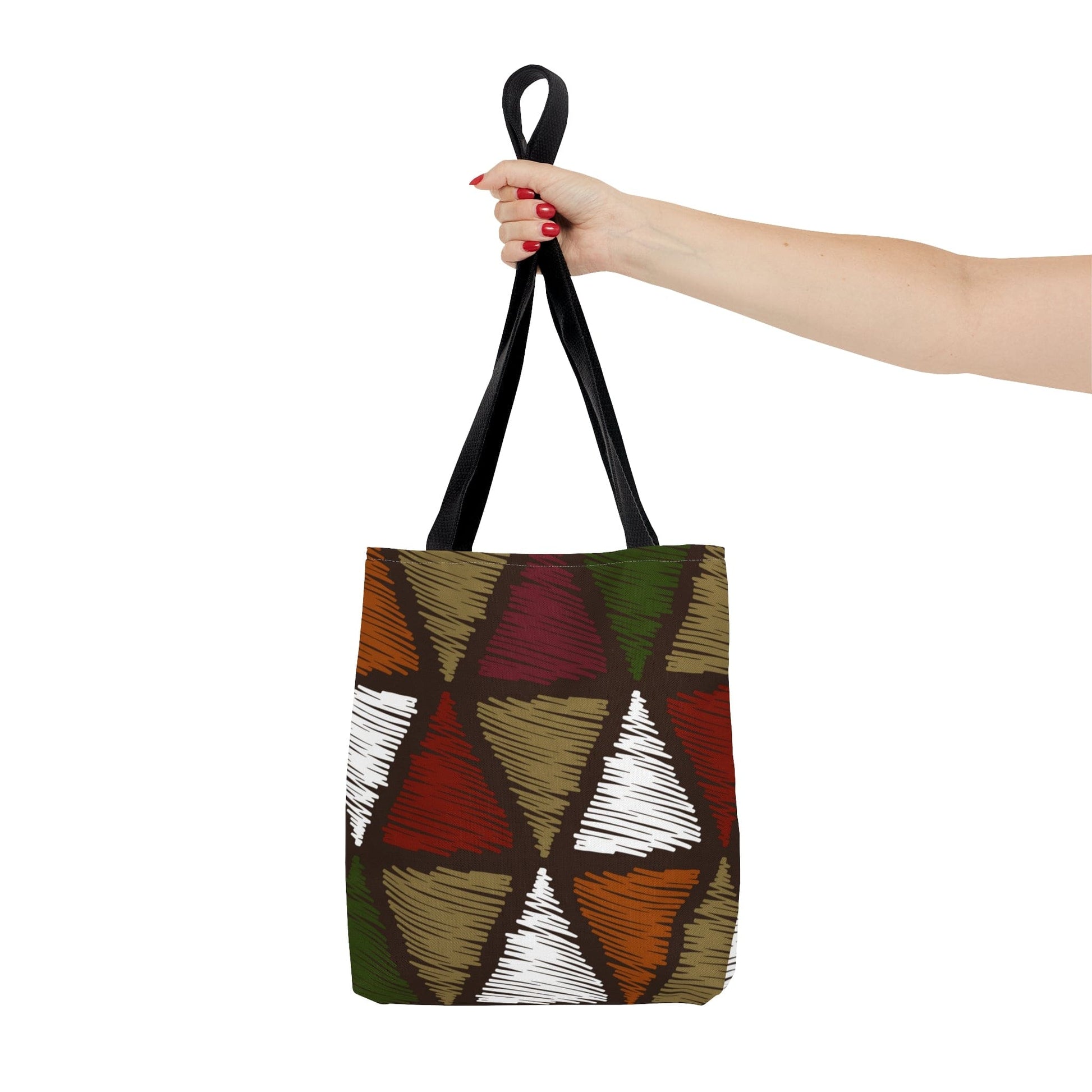 Large Tote Bag Multicolor Tribal Pattern-4
