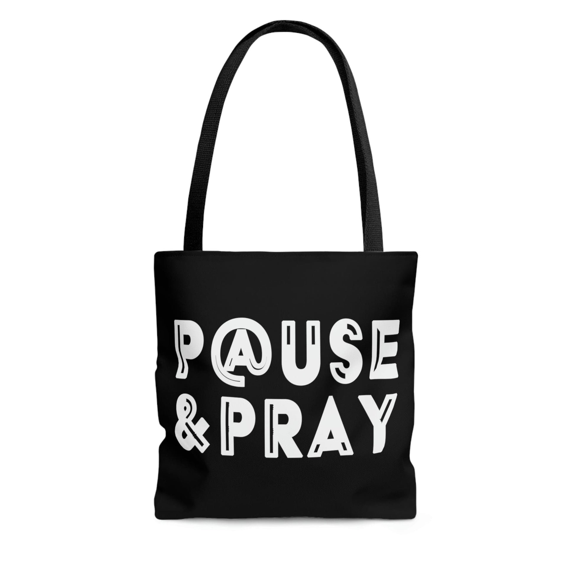 Large Tote Bag - Pause and Pray - Christian Inspiration-0