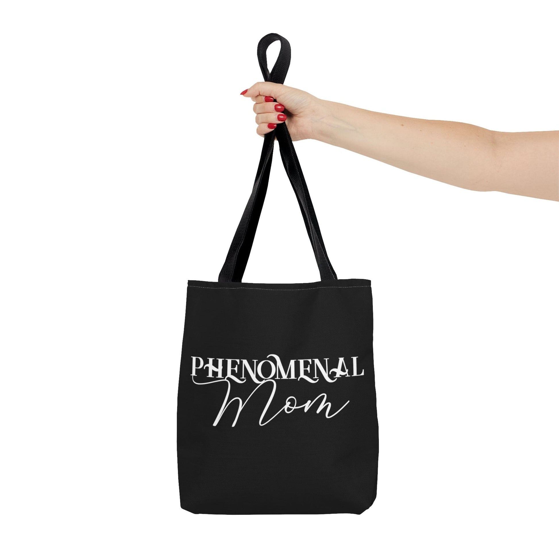 Large Tote Bag Phenomenal Mom White Print-4