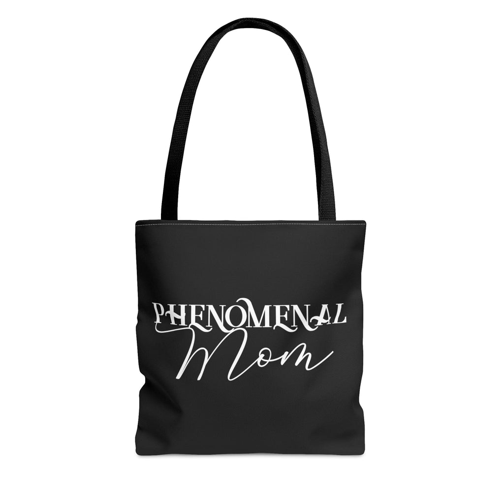 Large Tote Bag Phenomenal Mom White Print-0