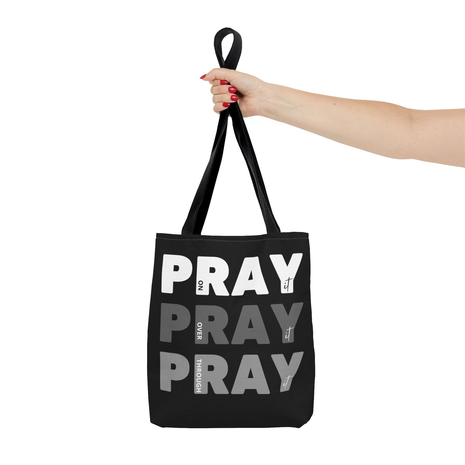Large Tote Bag Pray on it Over it Through-4