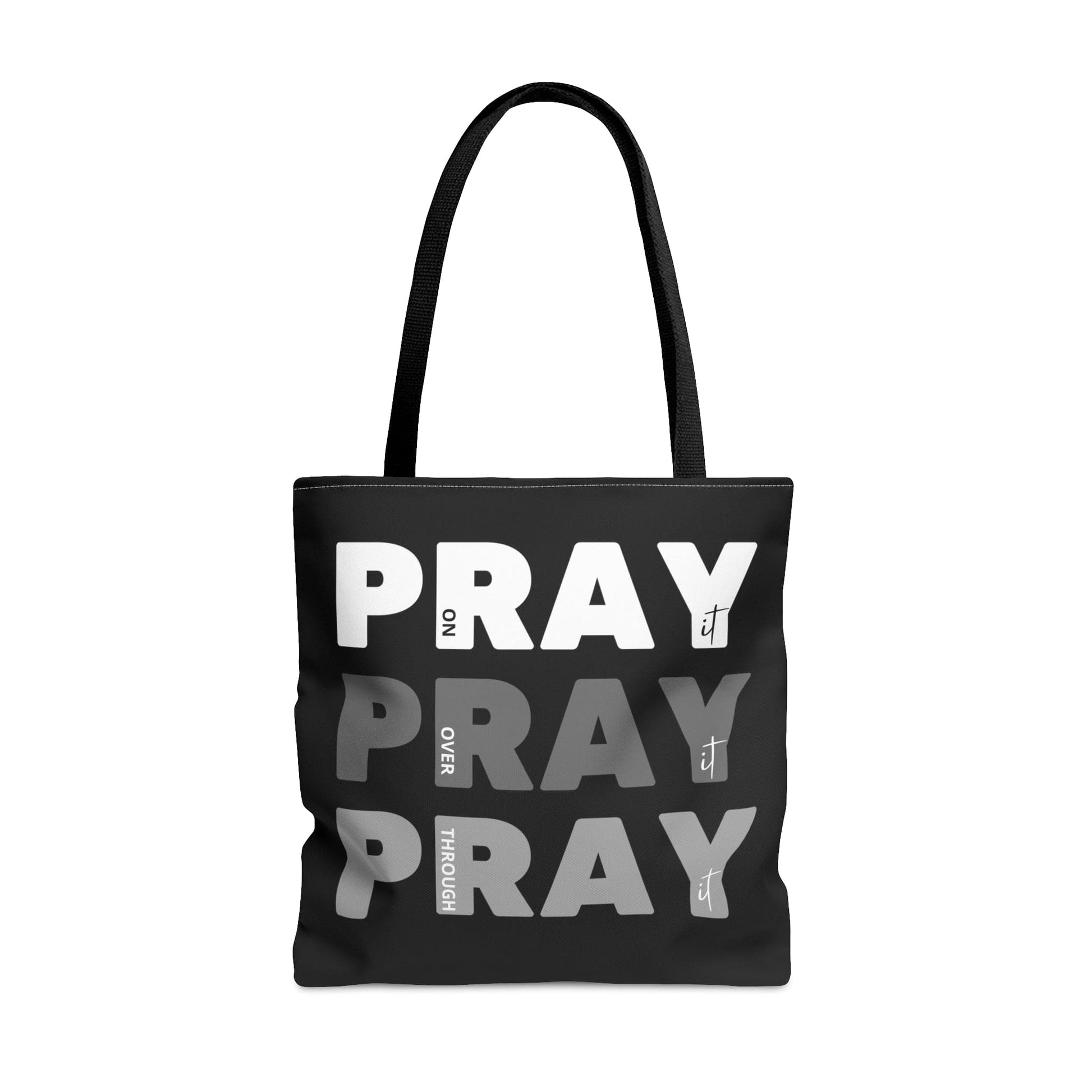 Large Tote Bag Pray on it Over it Through-1