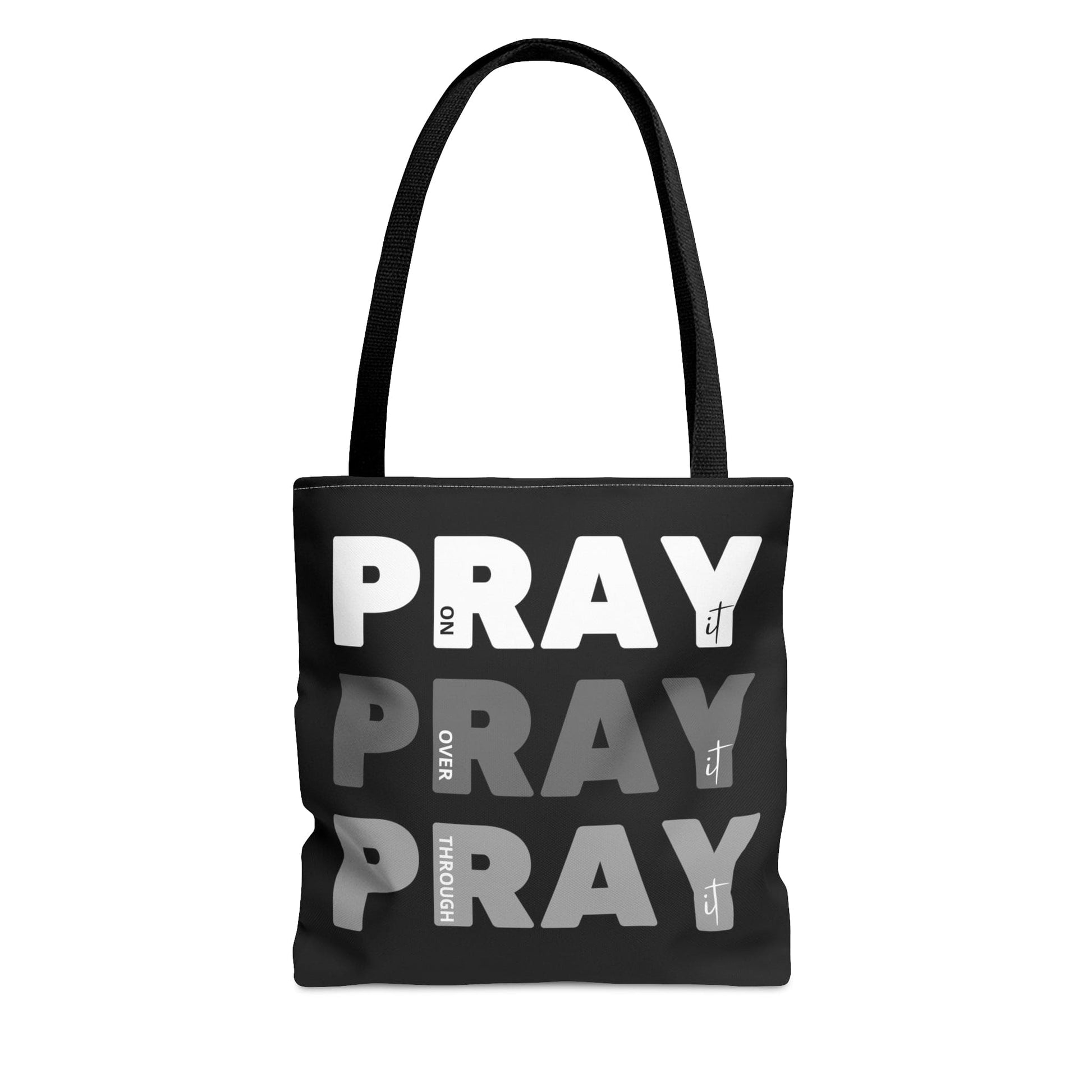 Large Tote Bag Pray on it Over it Through-0