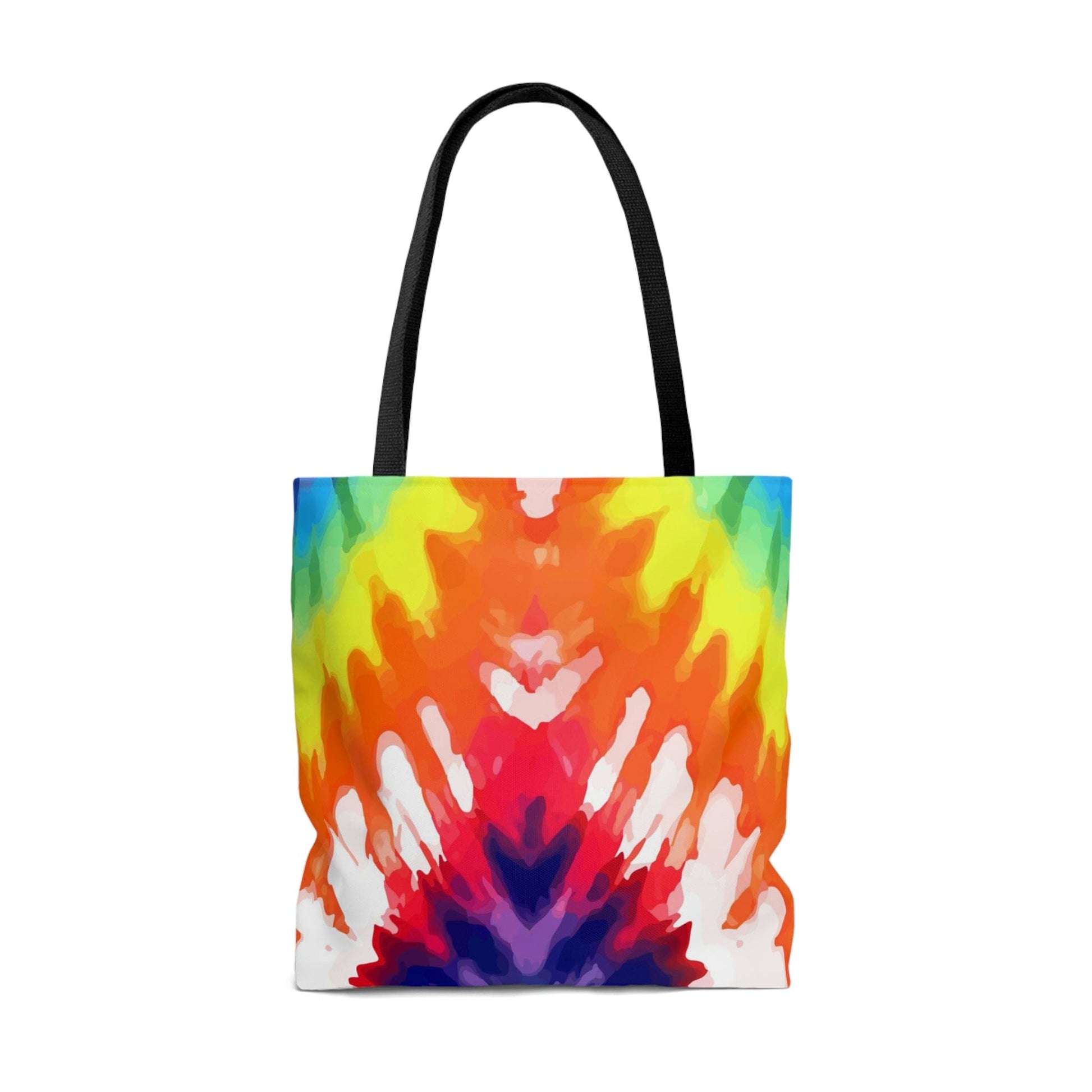 Large Tote Bag - Psychedelic Rainbow Tie Dye-1