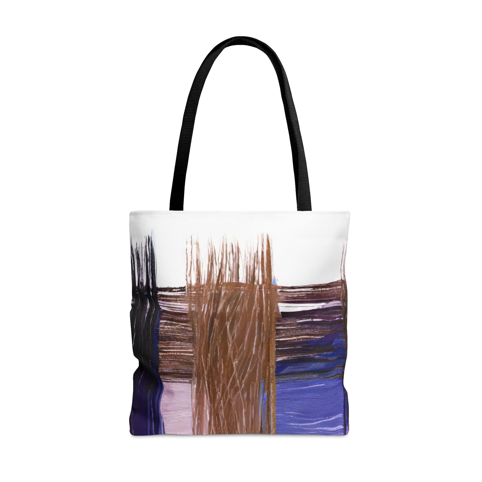 Large Tote Bag Rustic Brown Interweave Print-1