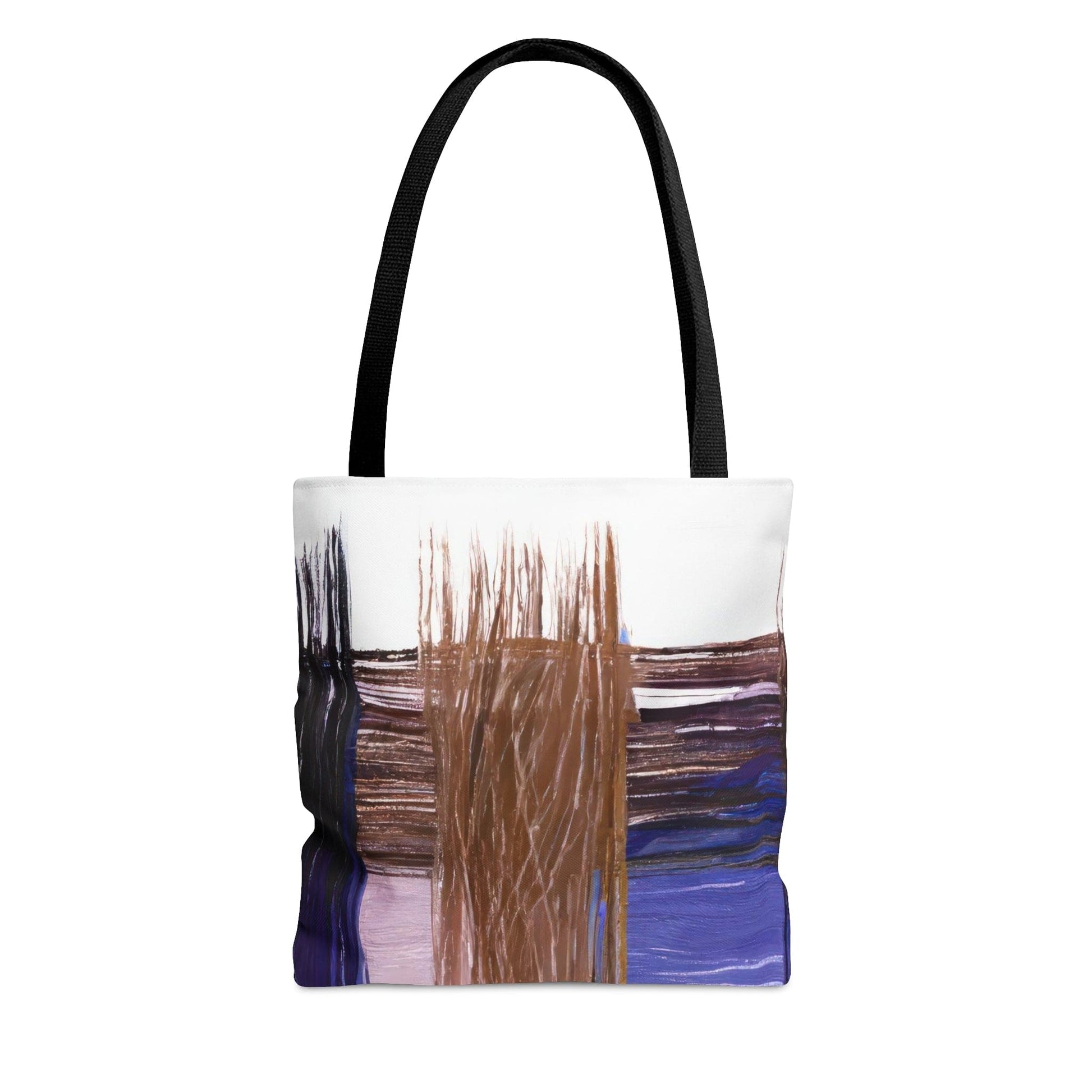 Large Tote Bag Rustic Brown Interweave Print-0