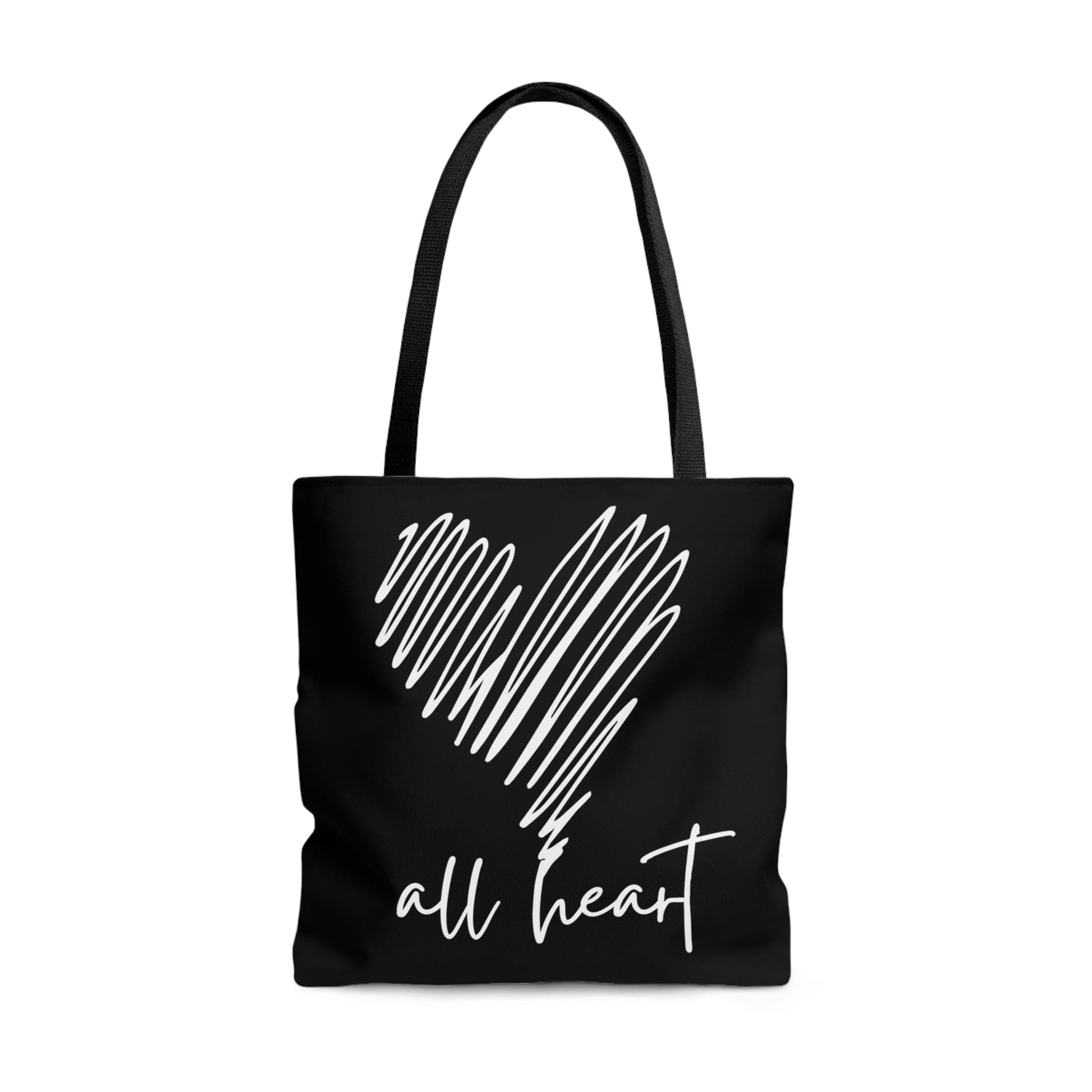 Large Tote Bag - Say it Soul - All Heart White Line Art Print-4