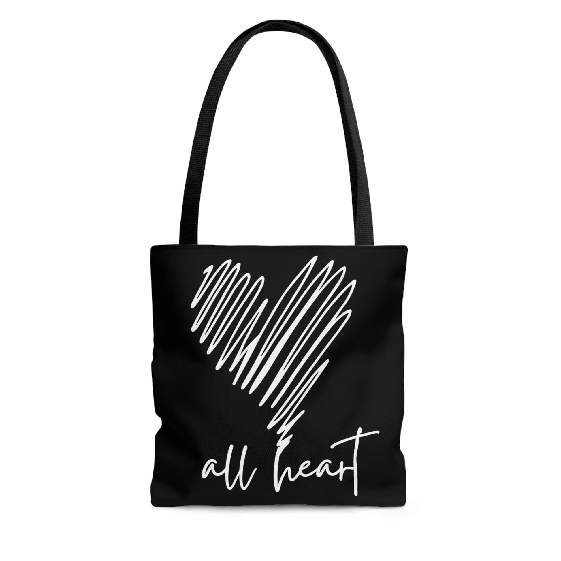 Large Tote Bag - Say it Soul - All Heart White Line Art Print-0