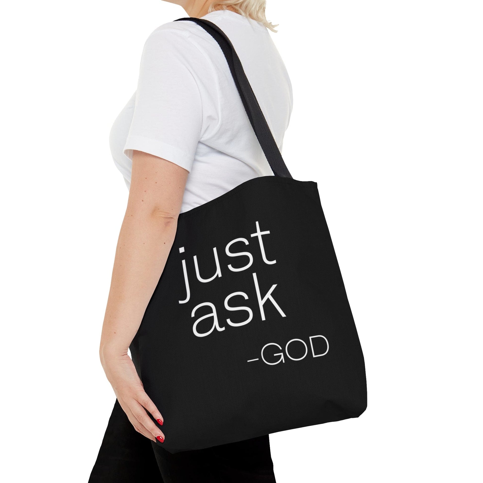 Large Tote Bag Say it Soul - just Ask God-4