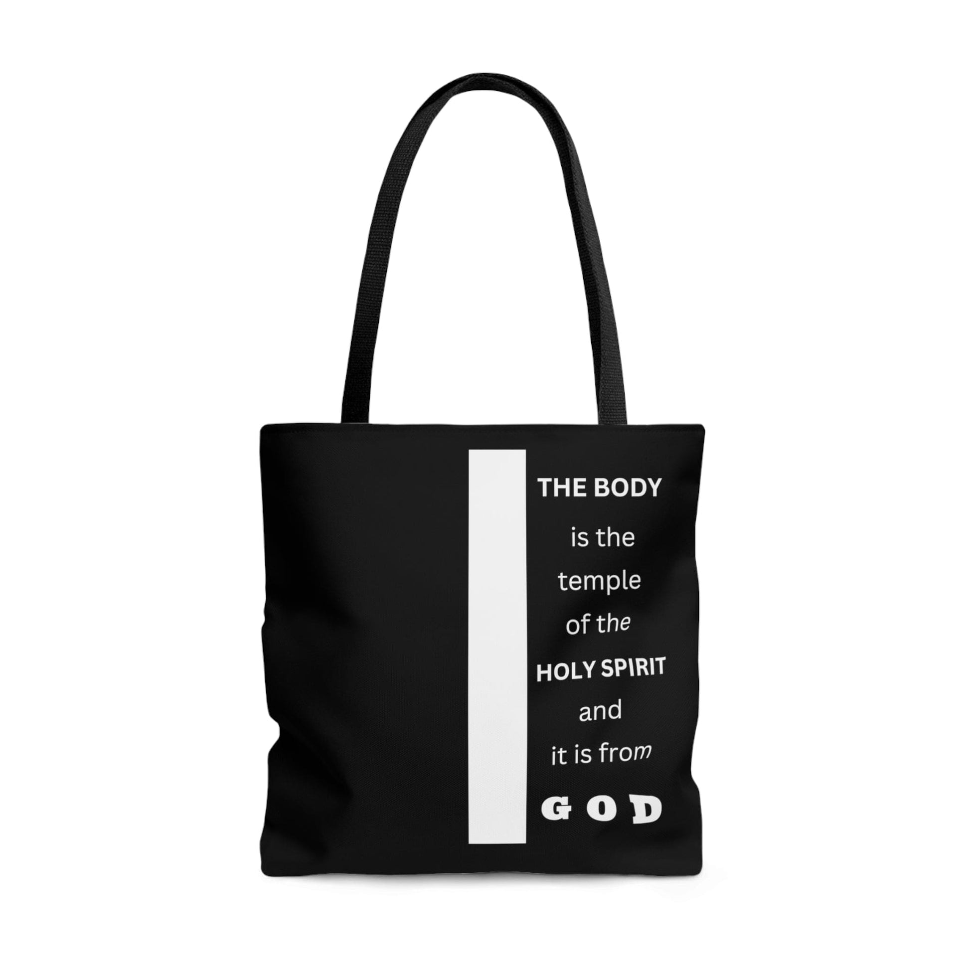 Large Tote Bag the Body is the Temple of the Holy Spirit - Scripture Verse-2