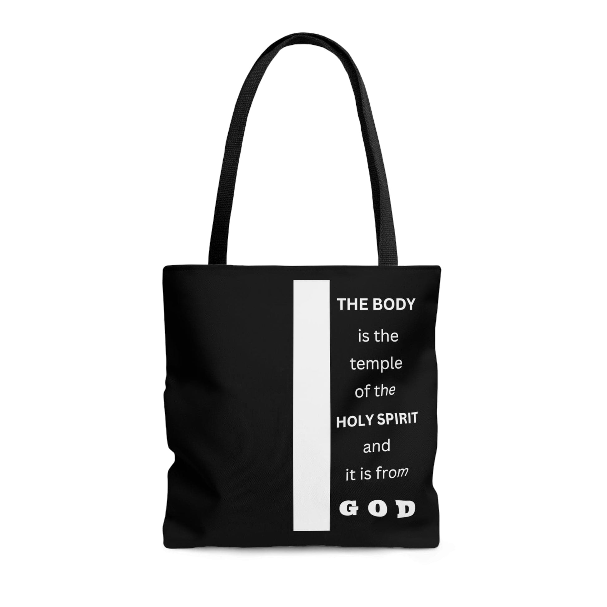 Large Tote Bag the Body is the Temple of the Holy Spirit - Scripture Verse-1