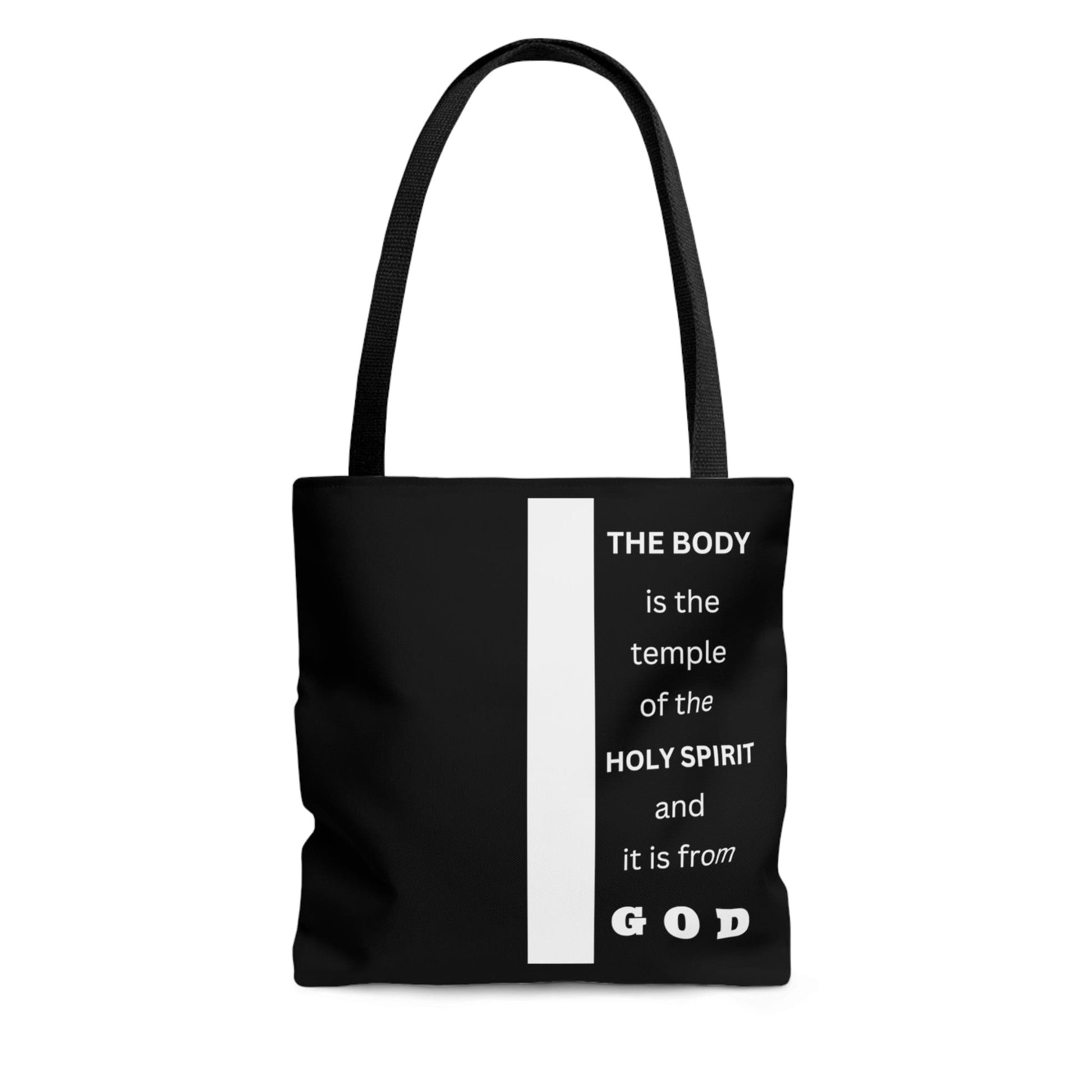 Large Tote Bag the Body is the Temple of the Holy Spirit - Scripture Verse-0