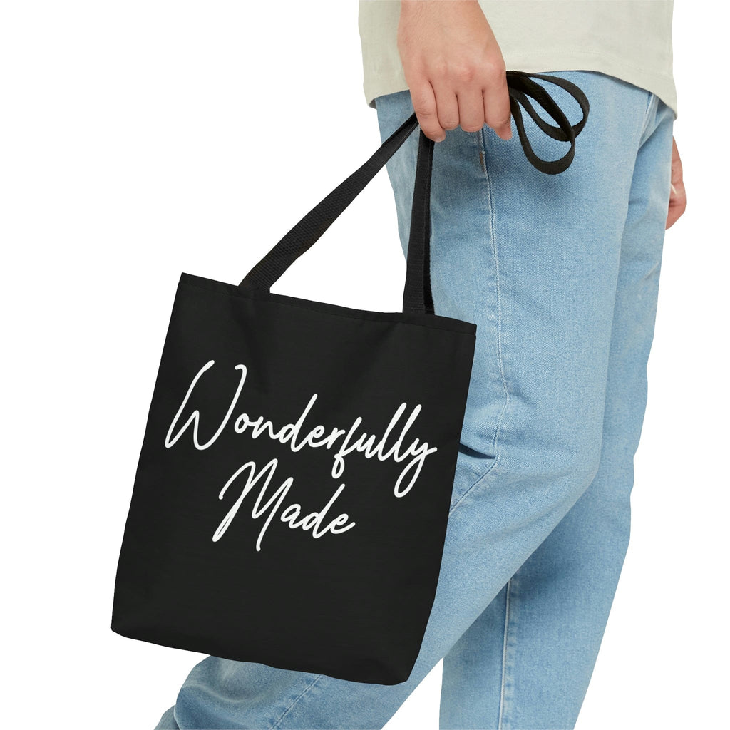 Large Tote Bag - Wonderfully Made - Affirmation Inspiration-3