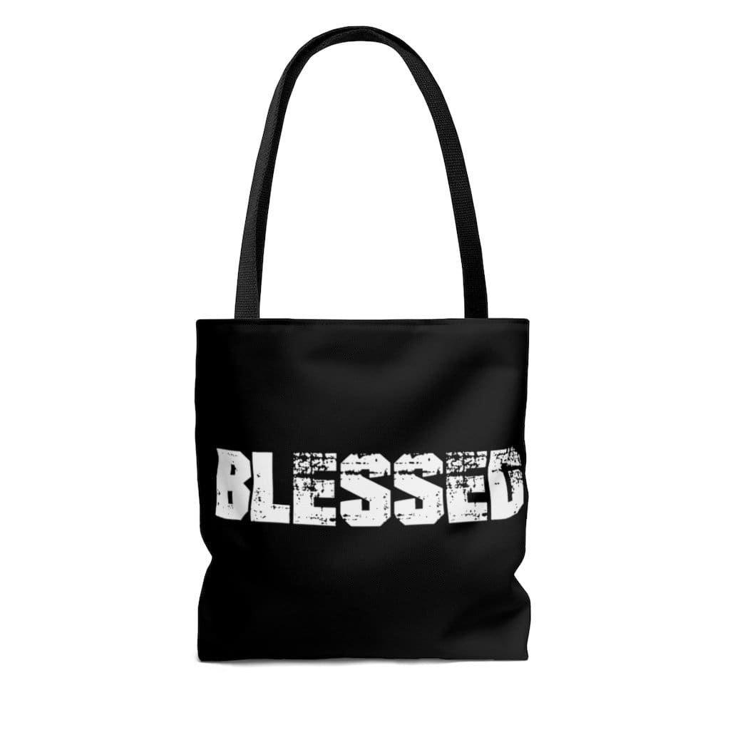 Large Tote Bags - Blessed Graphic Style Shoulder Bag-1