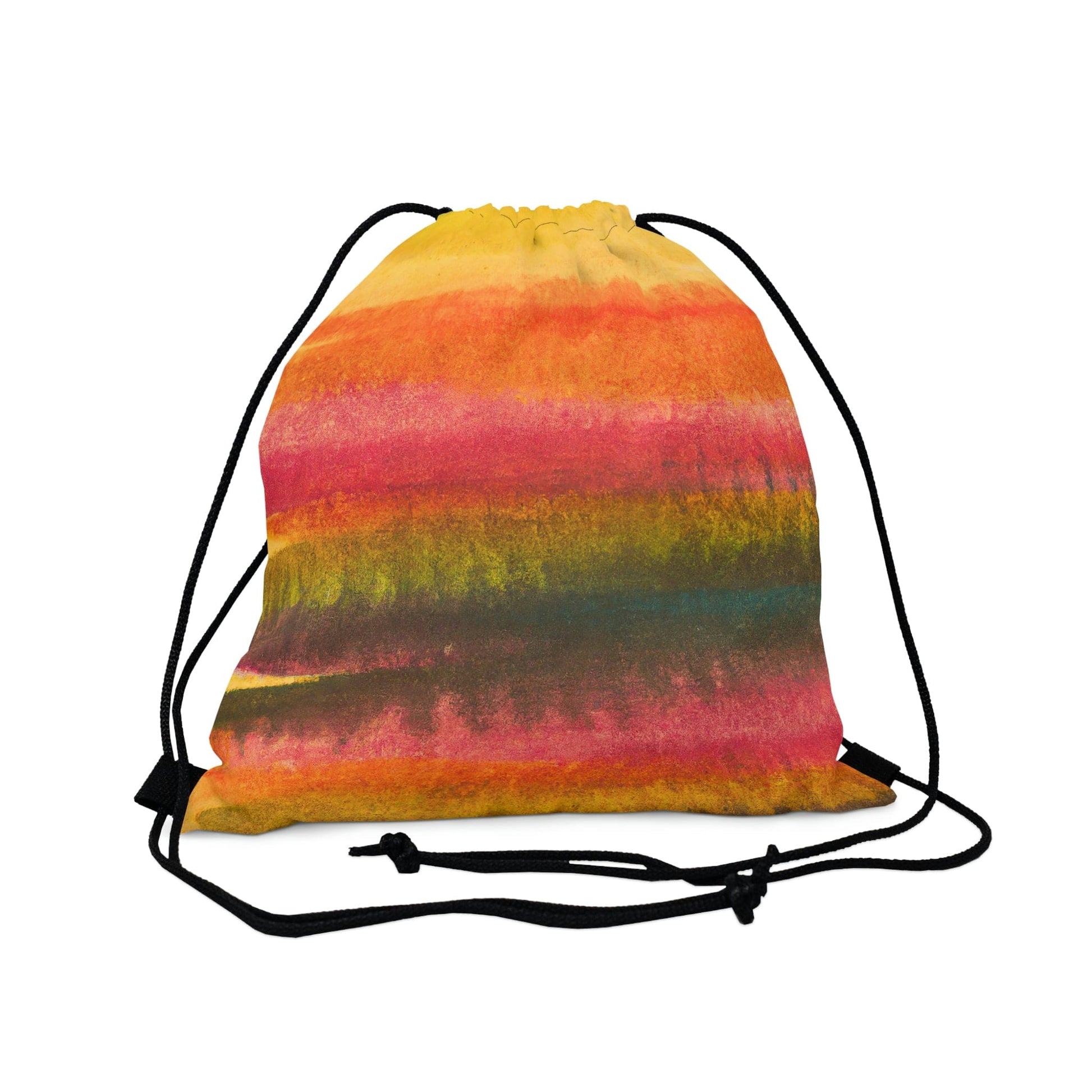 Drawstring Bag - Autumn Fall Watercolor Abstract Print-0
