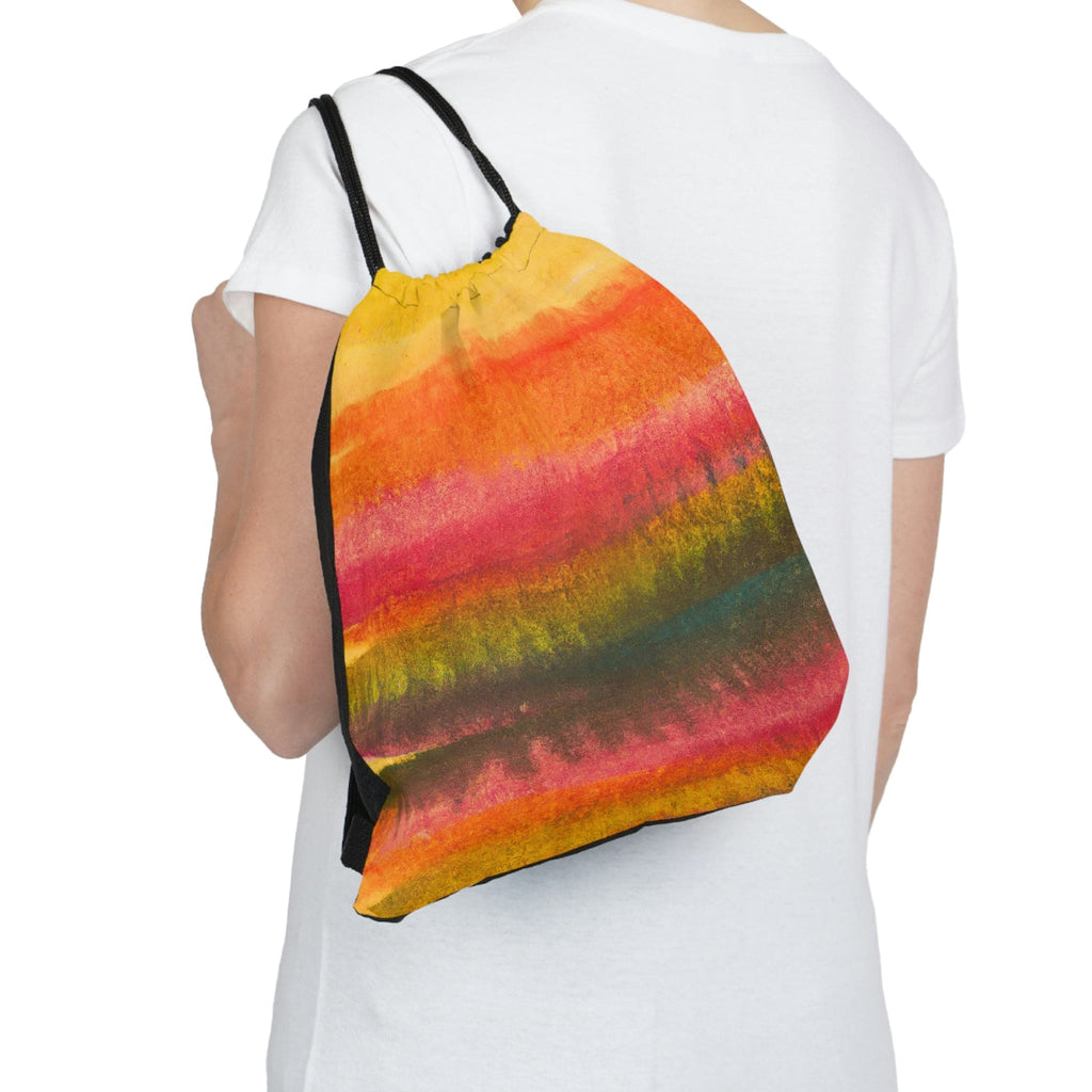 Drawstring Bag - Autumn Fall Watercolor Abstract Print-2