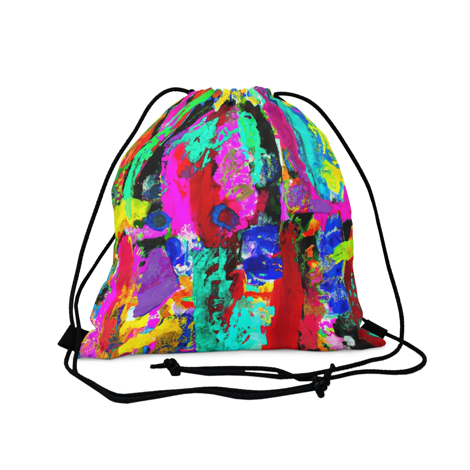 Drawstring Bag - Multicolor Abstract Expression Pattern-0