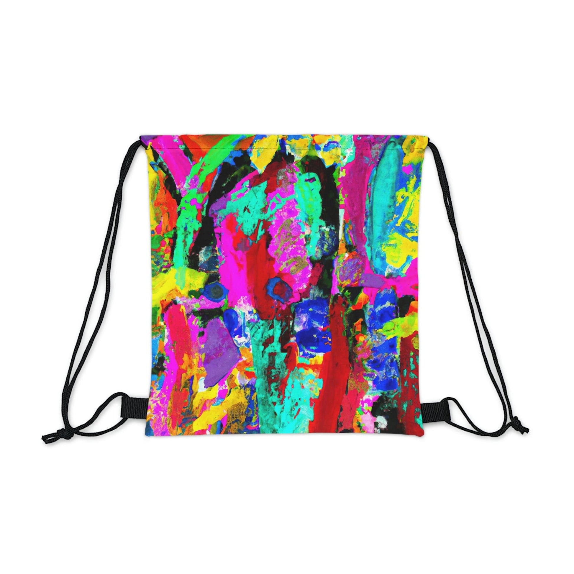 Drawstring Bag - Multicolor Abstract Expression Pattern-1