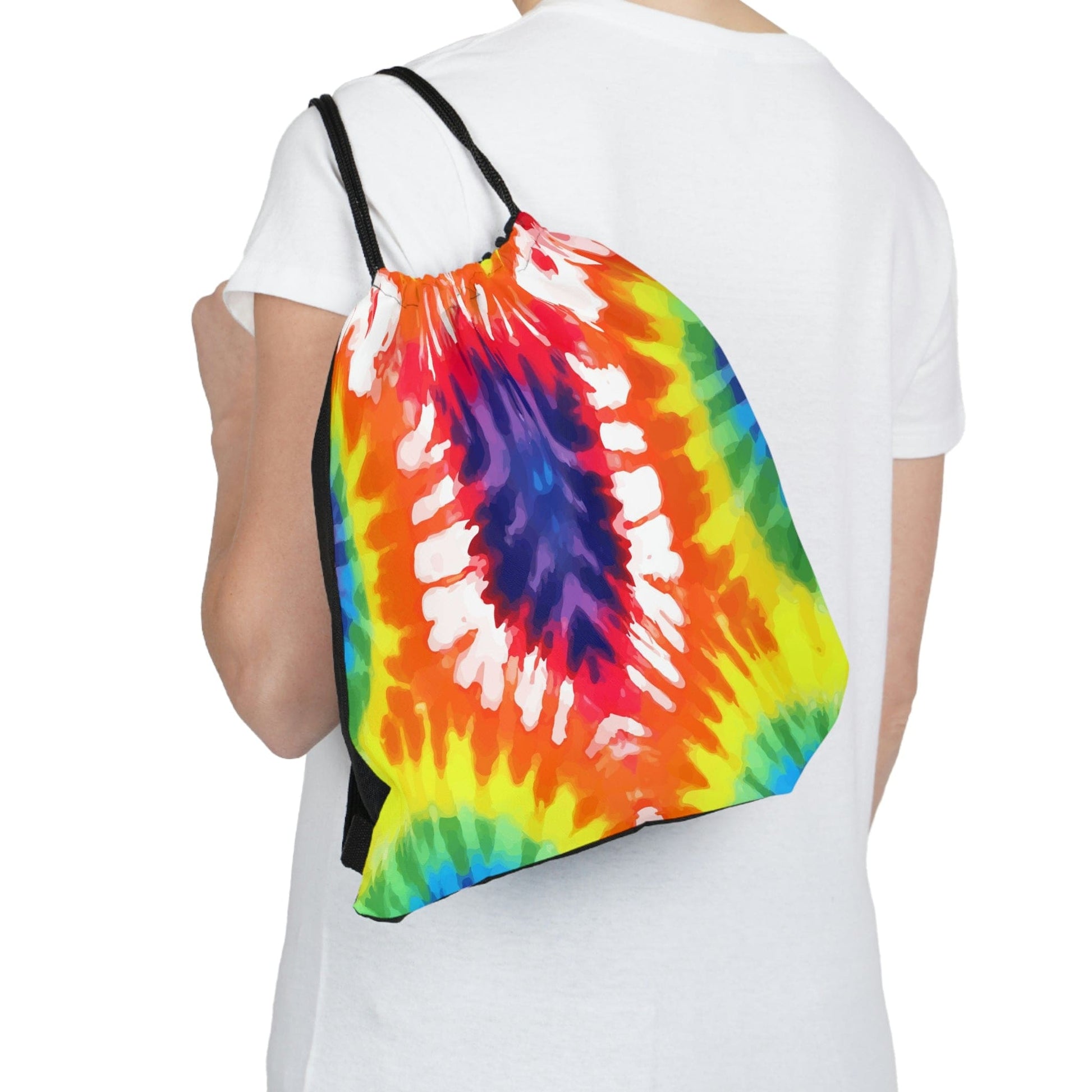 Drawstring Bag - Psychedelic Rainbow Tie Dye-4