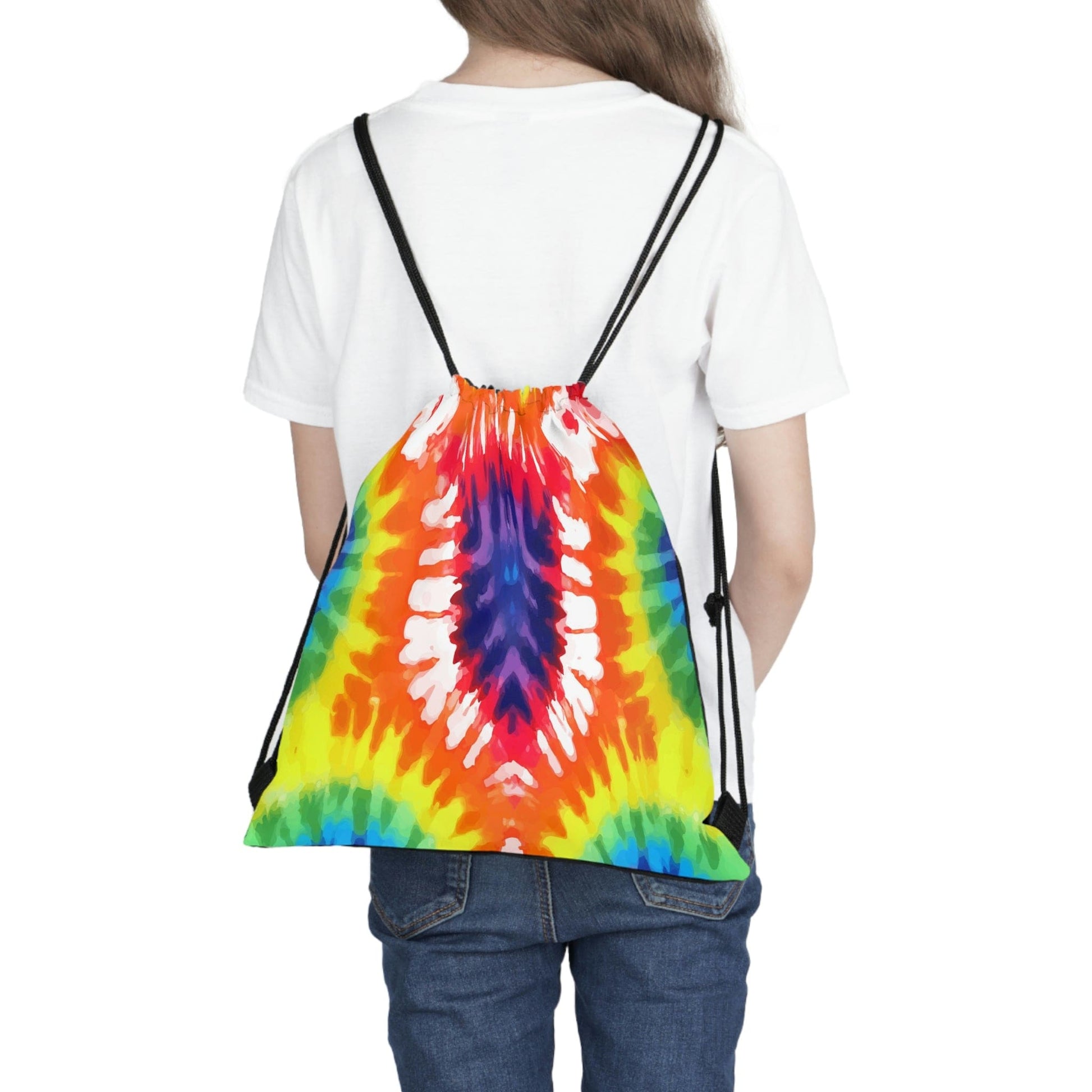Drawstring Bag - Psychedelic Rainbow Tie Dye-3