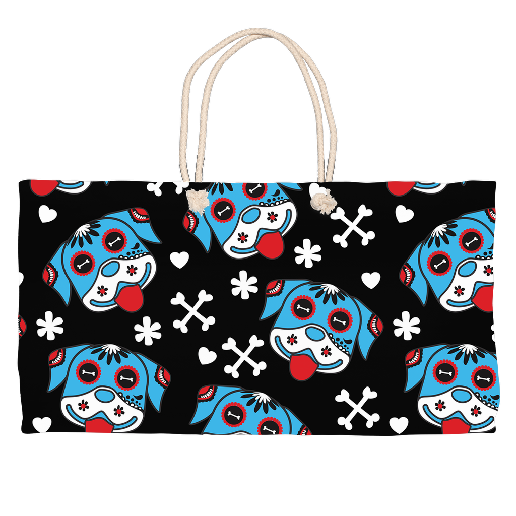 Day of the Dog Blue Weekender Tote-2