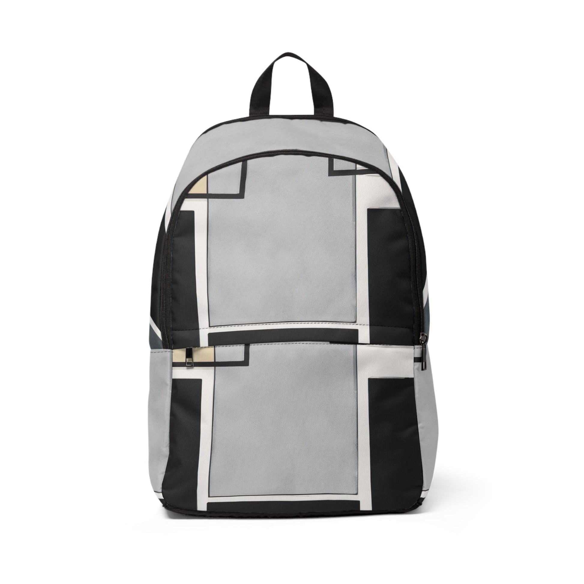 Fashion Backpack Waterproof Black Grey Abstract Pattern-0