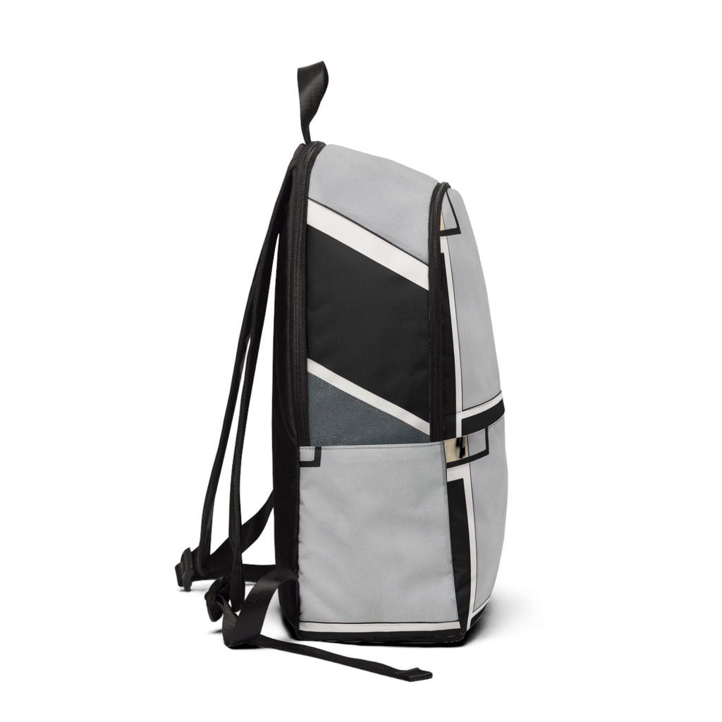 Fashion Backpack Waterproof Black Grey Abstract Pattern-1
