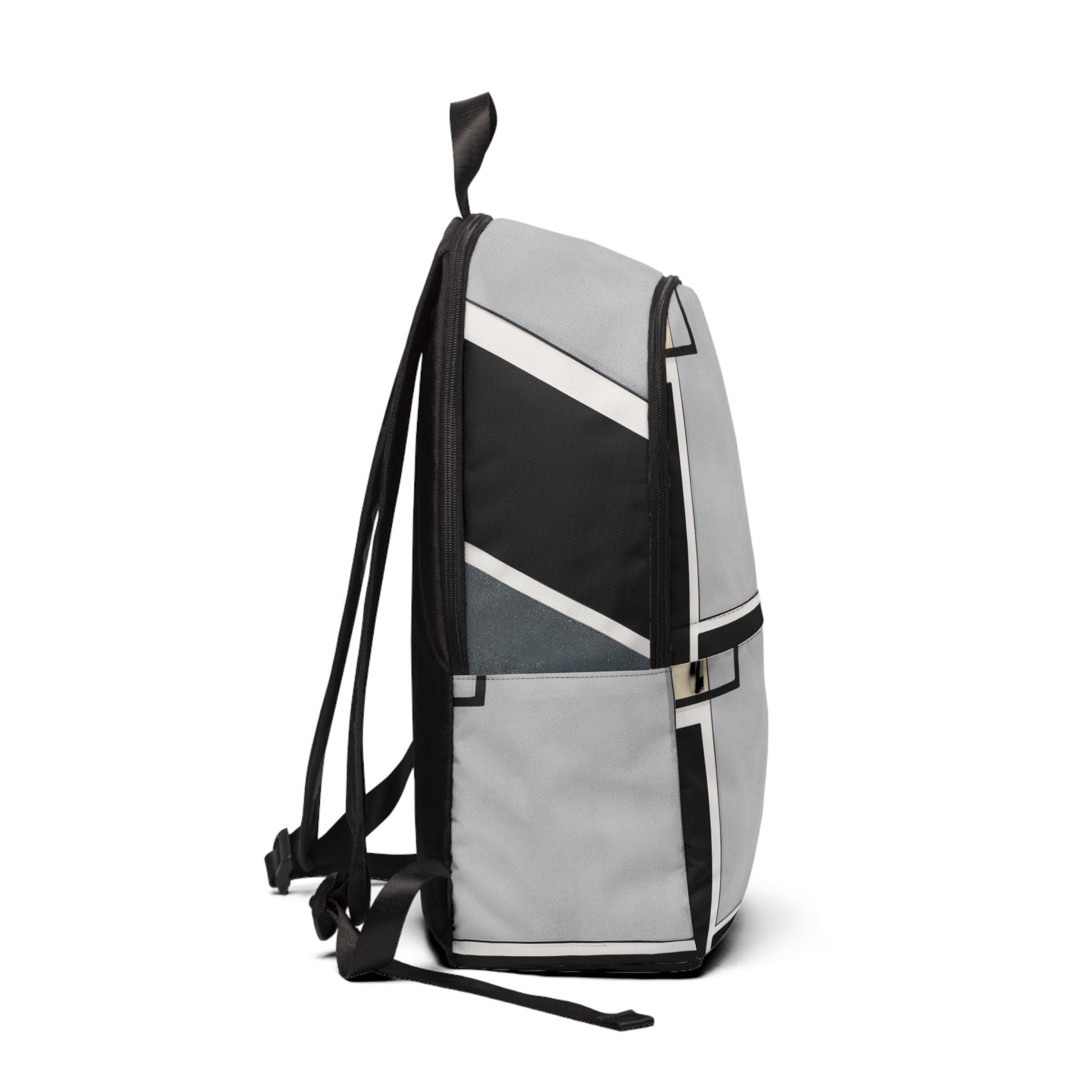 Fashion Backpack Waterproof Black Grey Abstract Pattern-1
