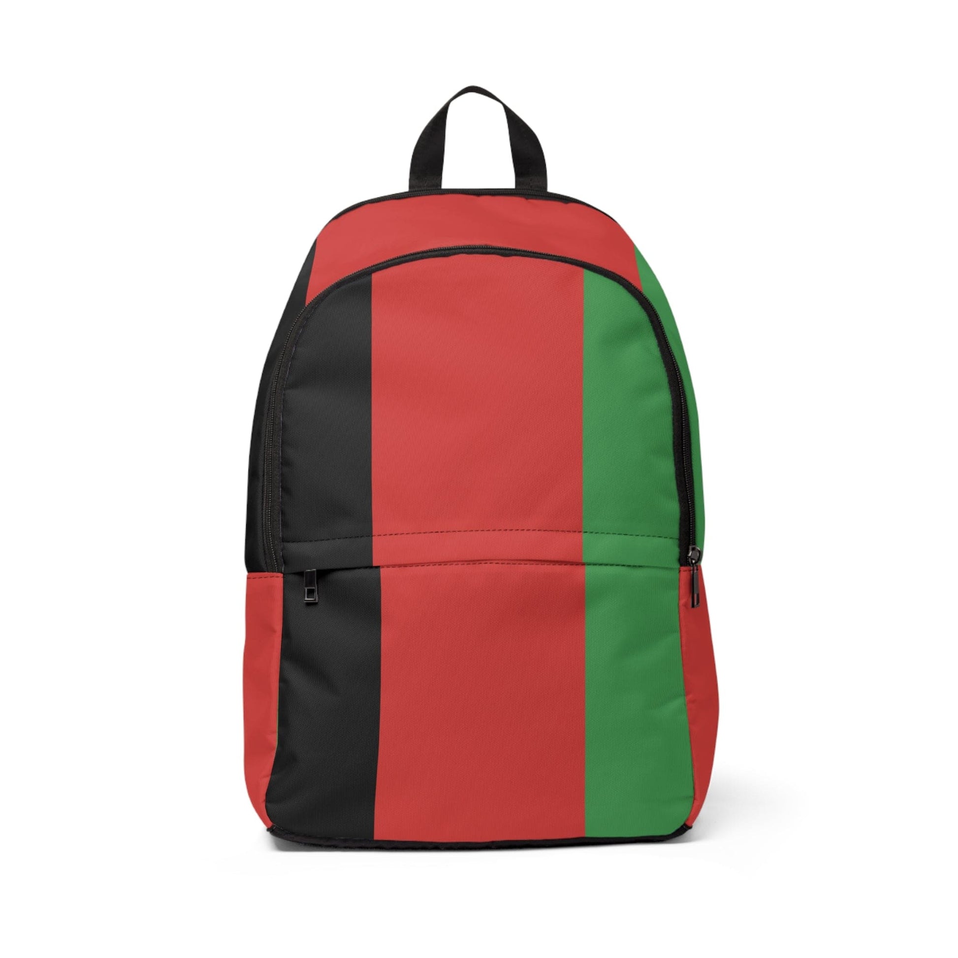 Fashion Backpack Waterproof Black Red Green Stripped-0