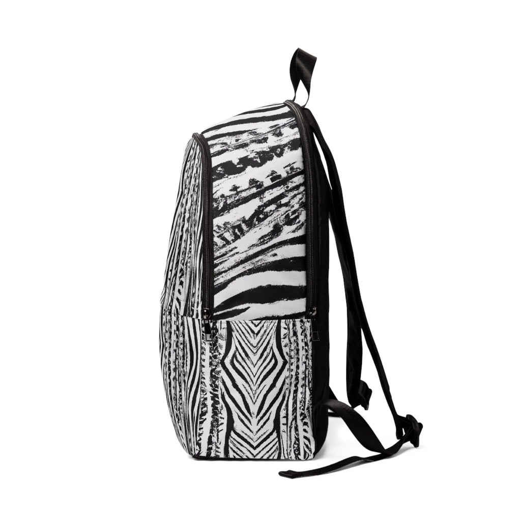 Fashion Backpack Waterproof Black White Native Print-2
